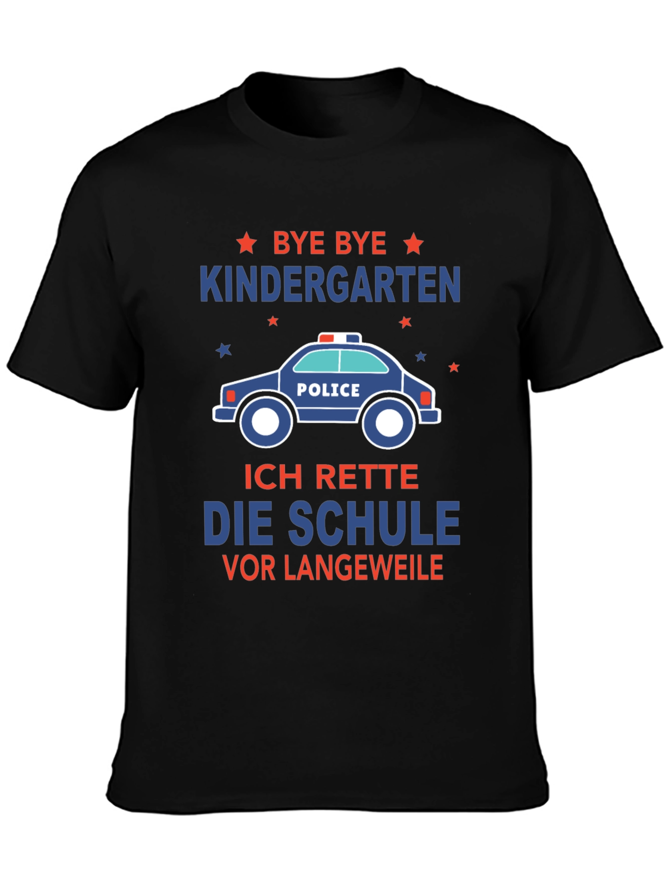 Bye Bye Kindergarten Kids Police T-Shirt