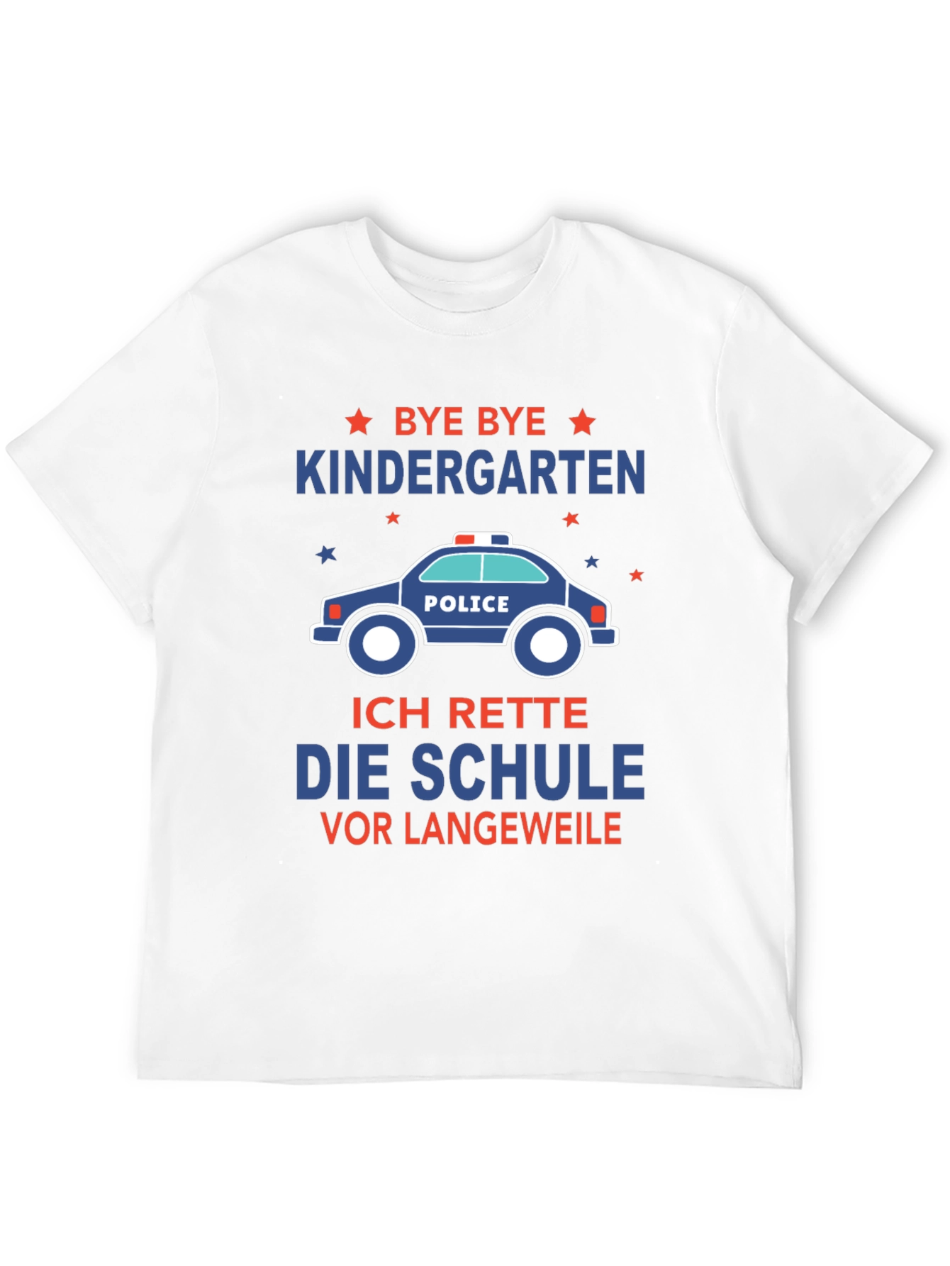 Bye Bye Kindergarten Kids Police T-Shirt