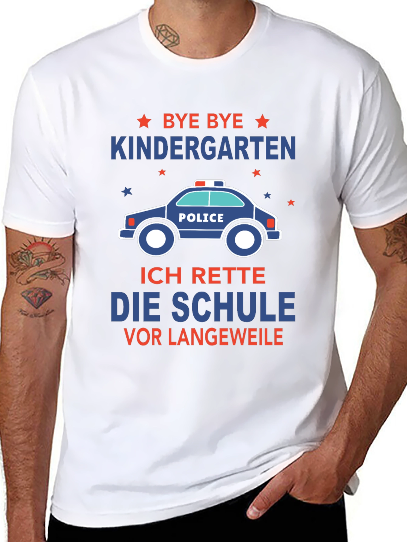 Bye Bye Kindergarten Kids Police T-Shirt