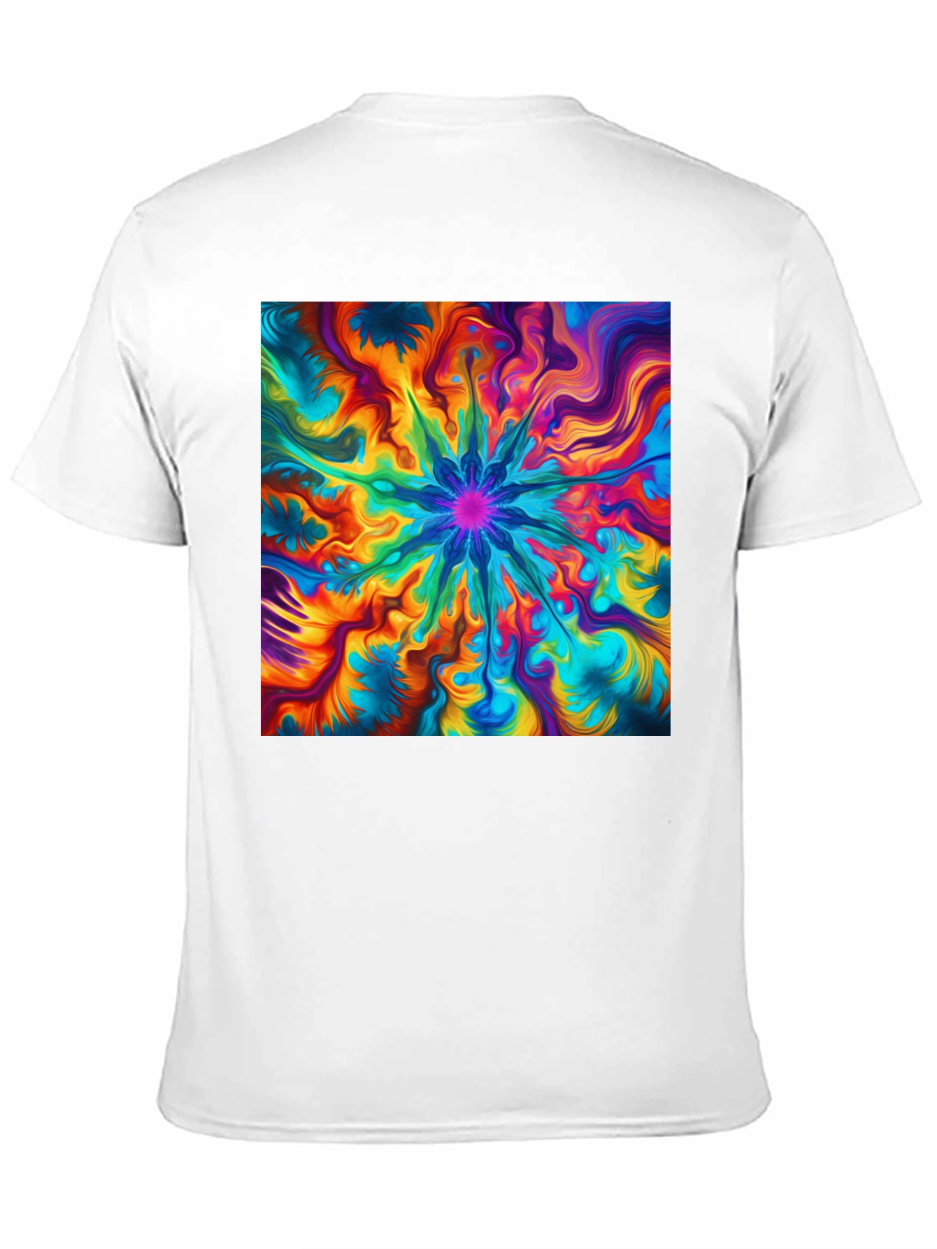 Vibrant Abstract Art Black T-Shirt
