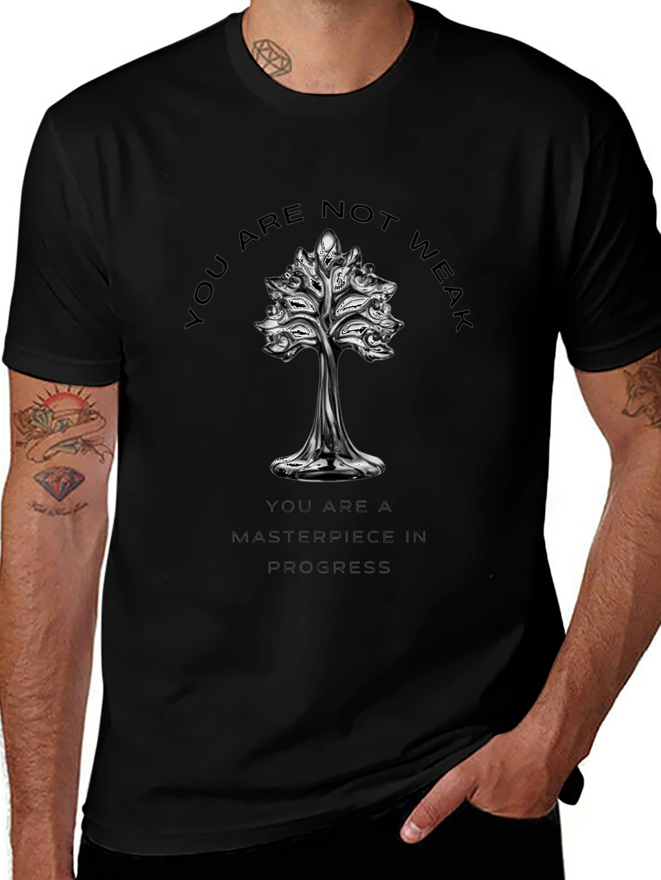 Motivational Tree T-Shirt - You Are Not Weak