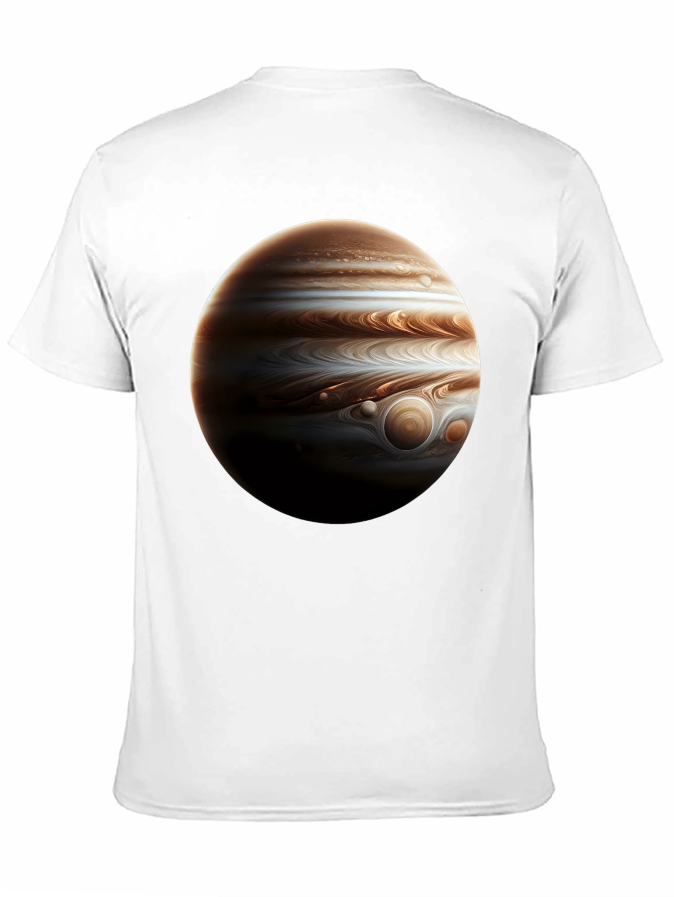 Jupiter Planet Graphic Tee - Black Cotton Casual Wear