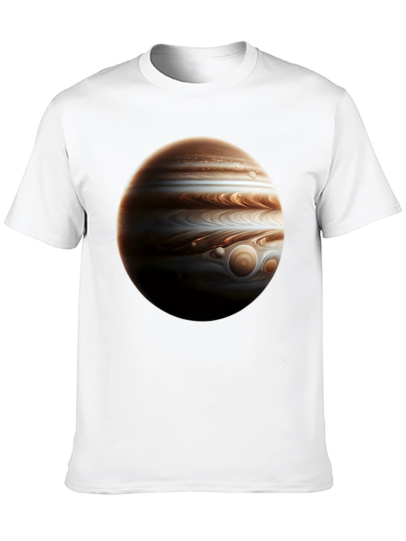 Jupiter Planet Graphic Tee - Black Cotton Casual Wear
