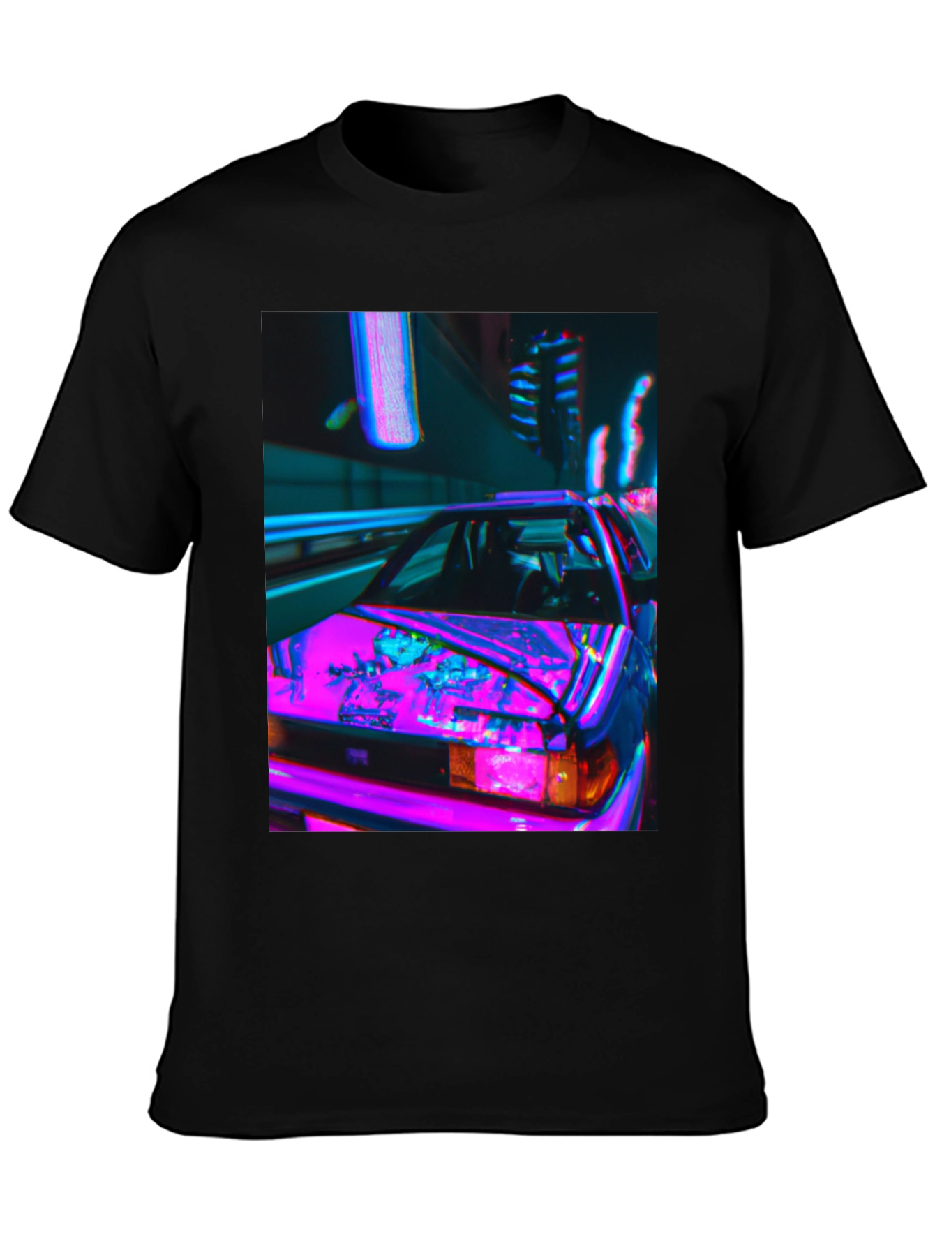 Cyberpunk Car Graphic Tee - Retro Style