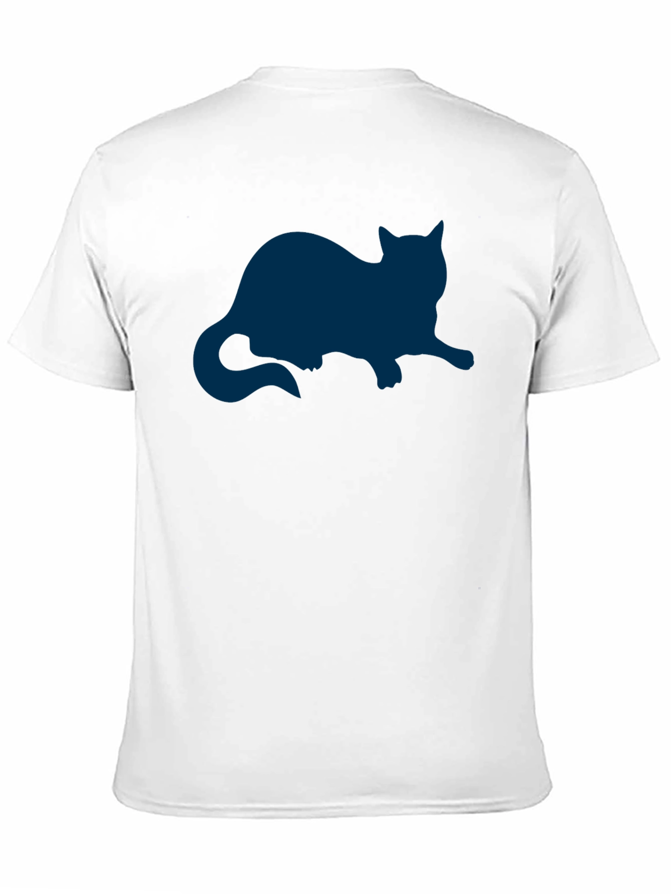 Cat Silhouette Graphic Tee - Relaxed Fit