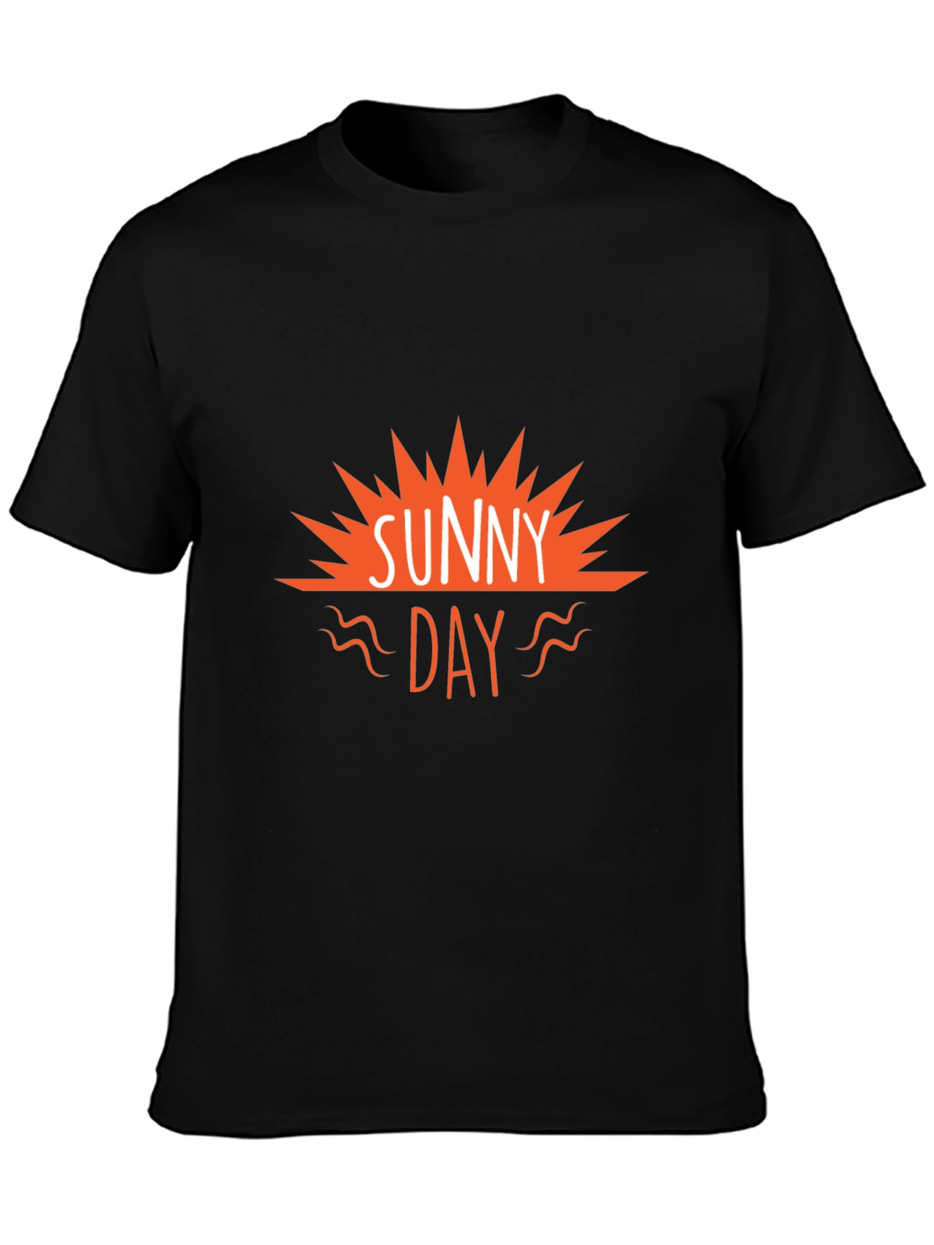 Sunny Day Graphic Tee - Black Casual T-Shirt