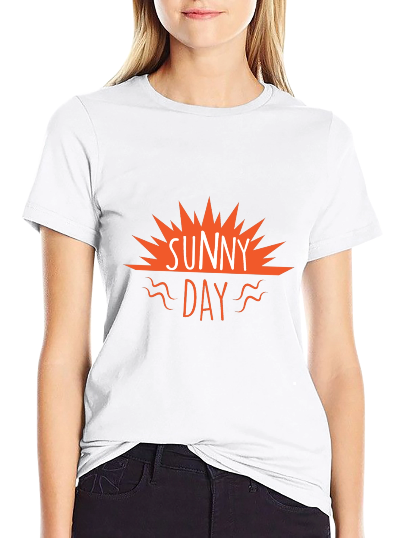 Sunny Day Graphic Tee - Black Casual T-Shirt