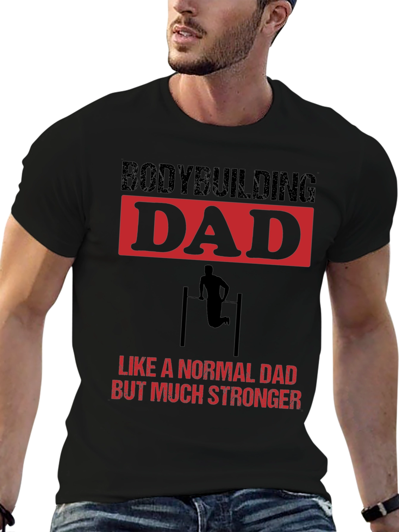 Bodybuilding Dad T-Shirt - Strong Dad Gift