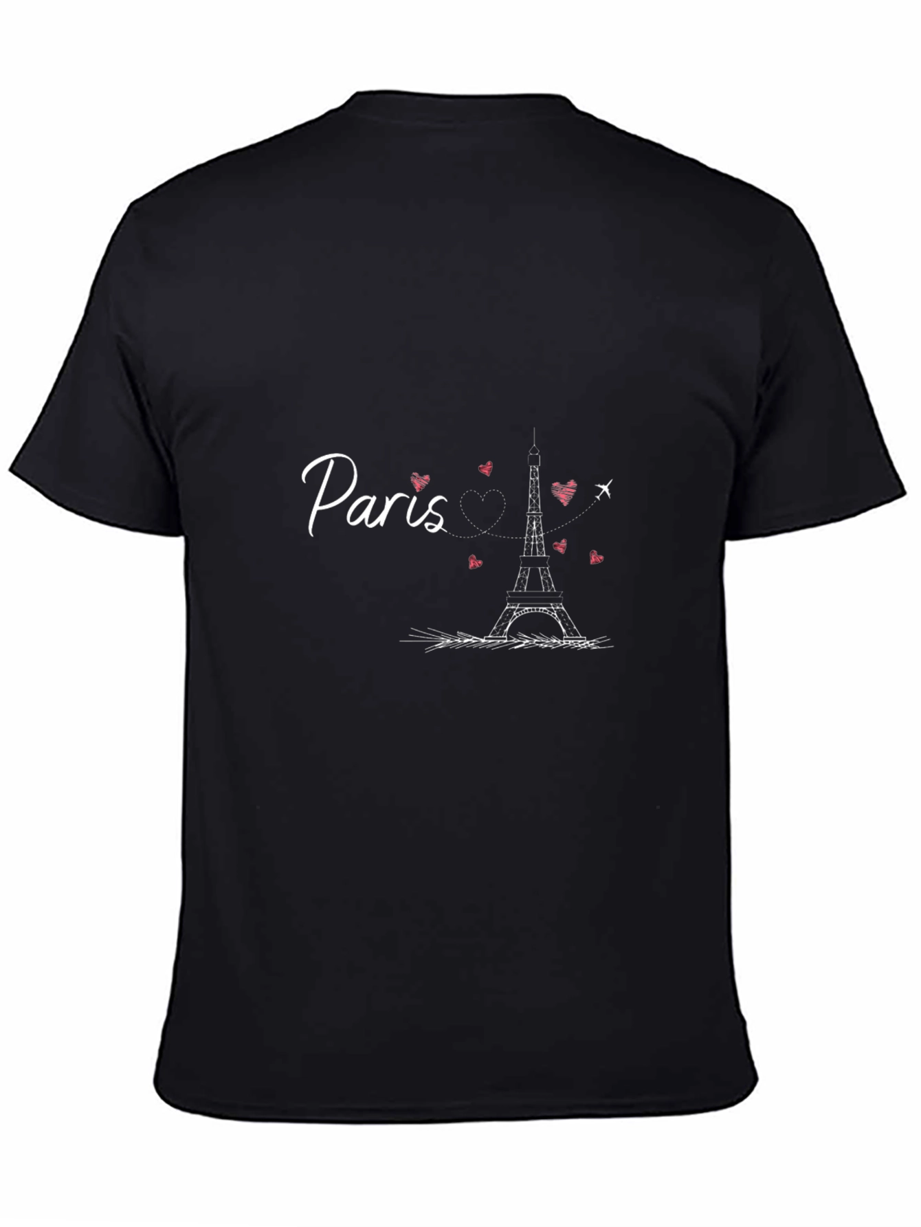 Paris Eiffel Tower Graphic Tee - Stylish Black T-Shirt