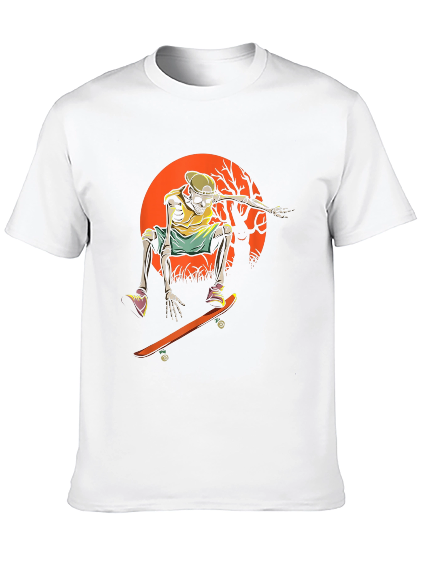 Skateboard Skeleton Graphic Tee