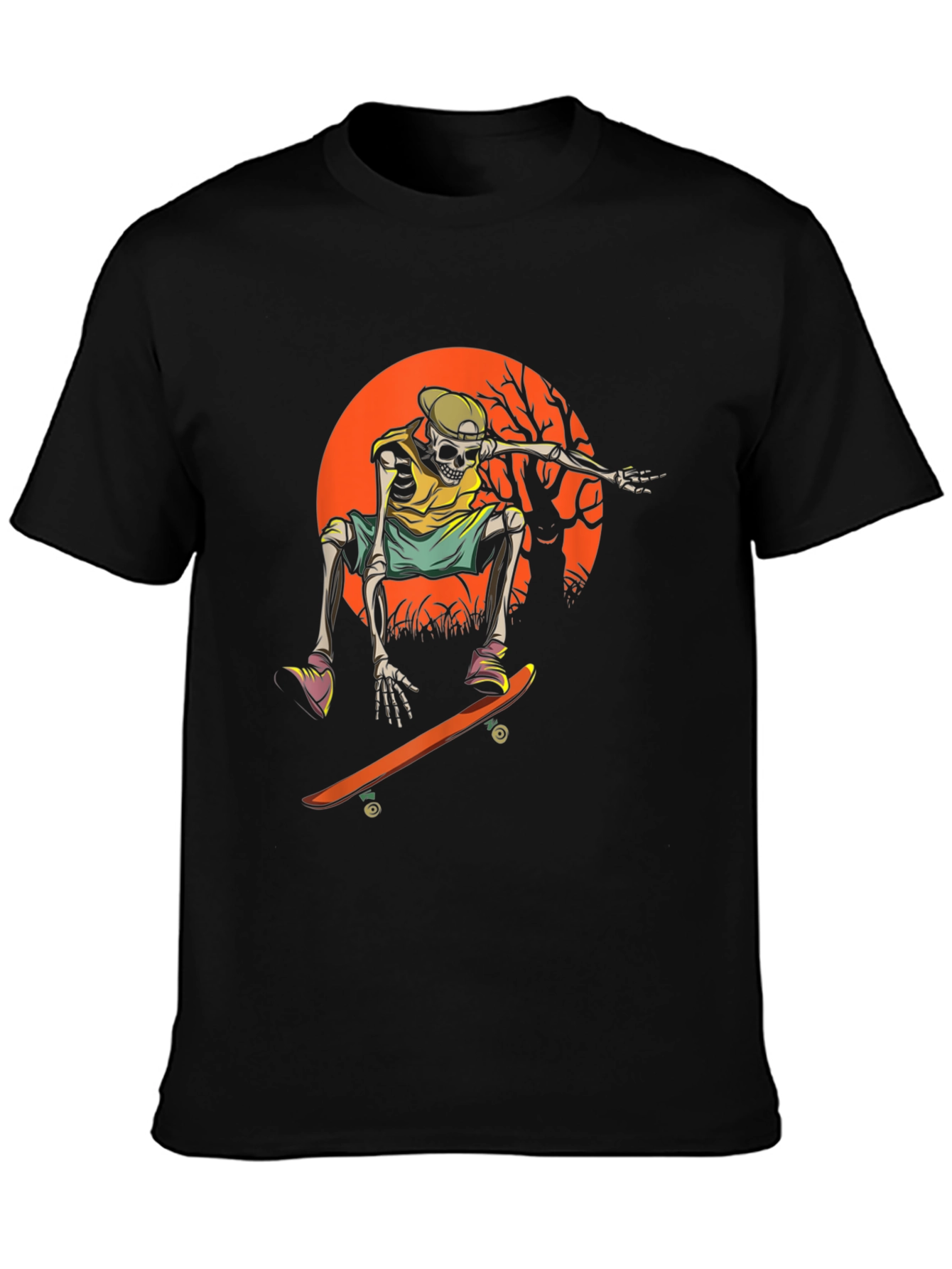 Skateboard Skeleton Graphic Tee