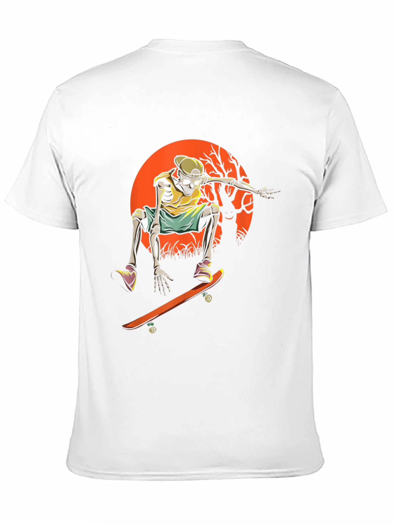 Skateboard Skeleton Graphic Tee