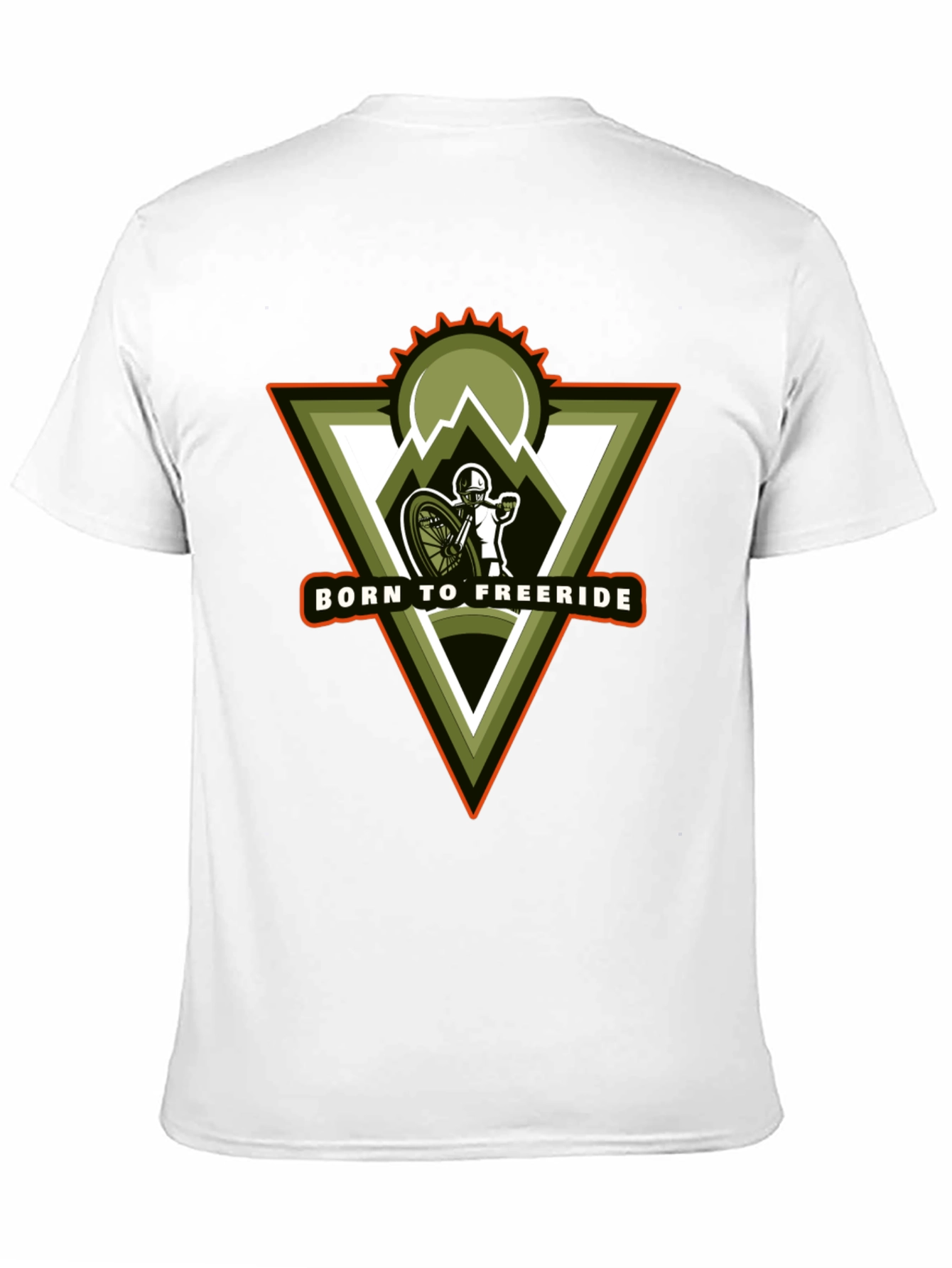 Born to Freeride Mountain Biker Black T-Shirt