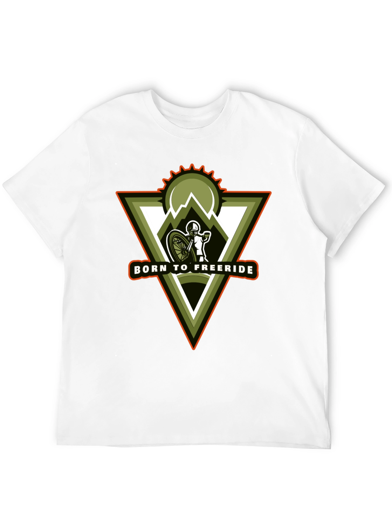Born to Freeride Mountain Biker Black T-Shirt