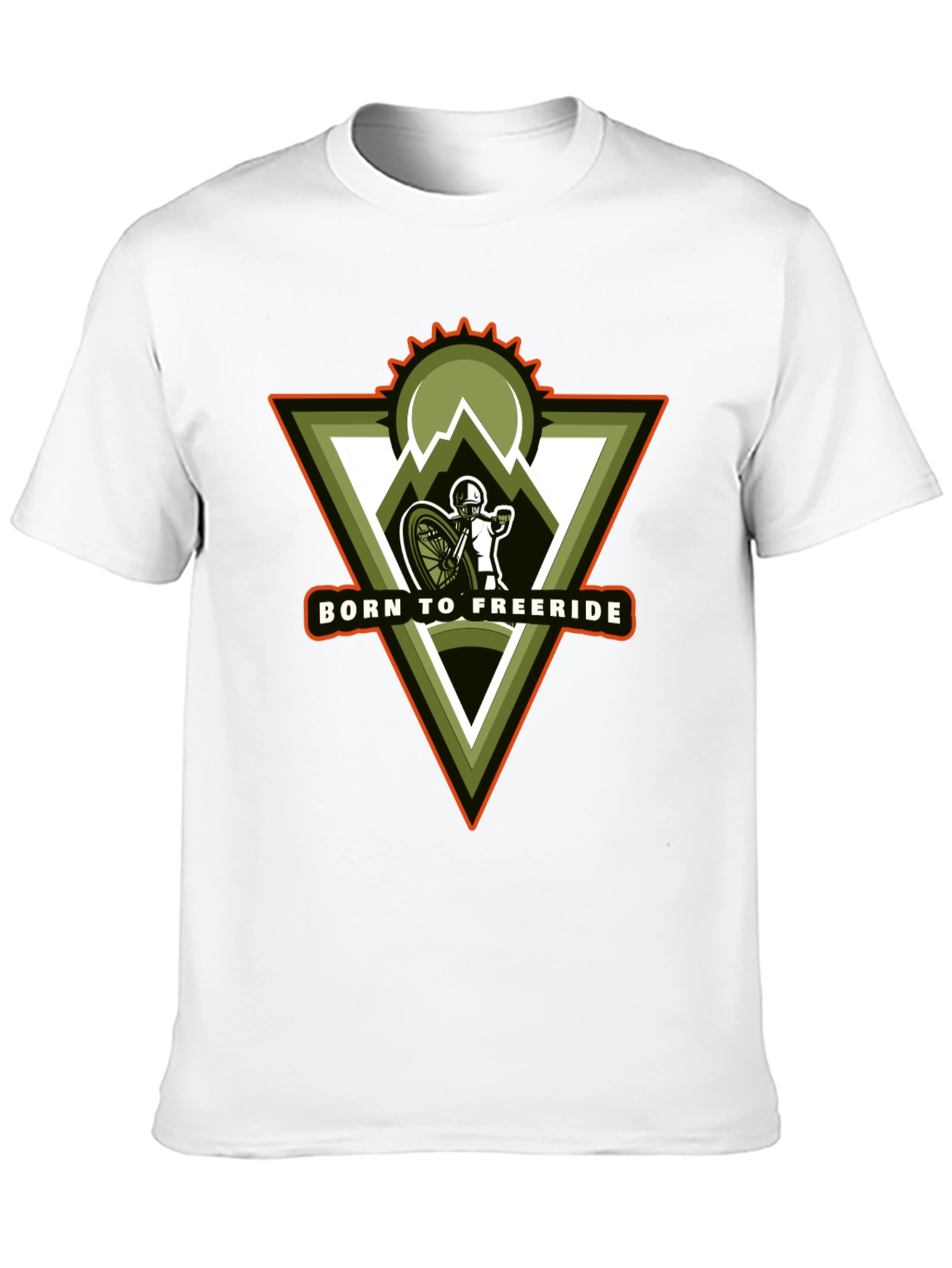 Born to Freeride Mountain Biker Black T-Shirt