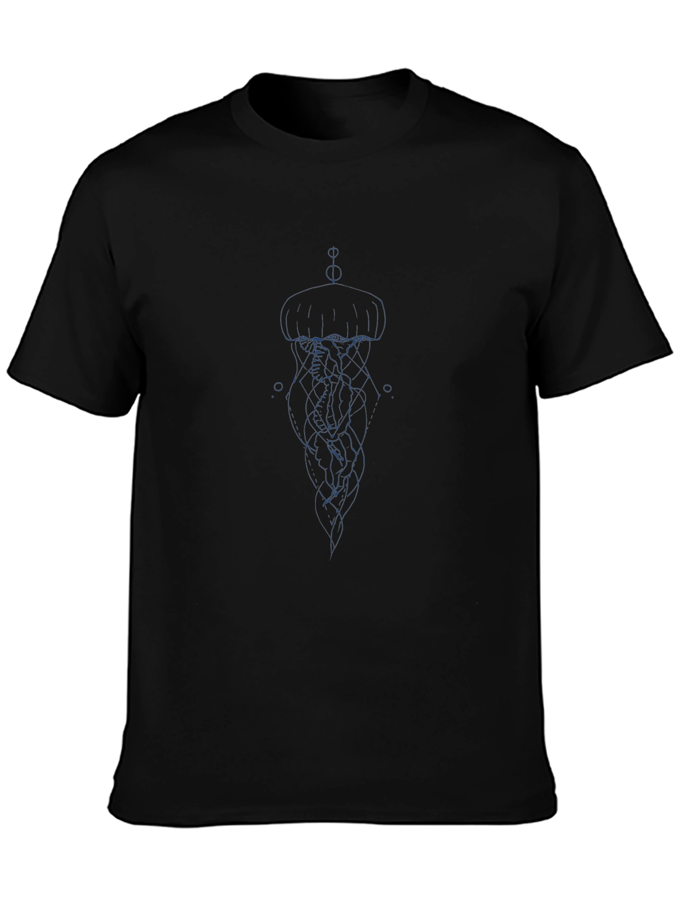 Jellyfish Graphic Print Black T-Shirt