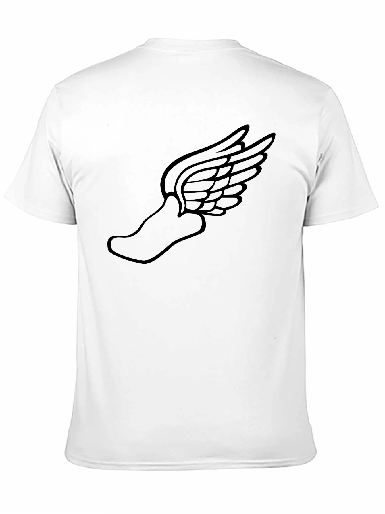 Winged Foot Graphic Tee - Sleek Black T-Shirt