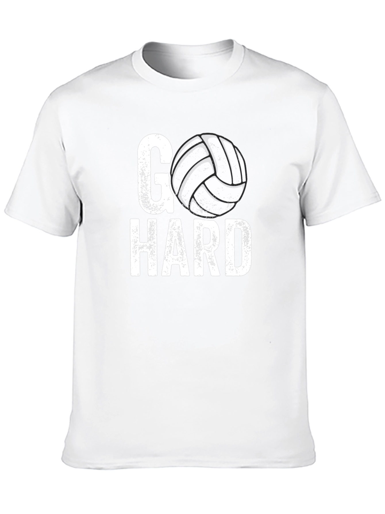 Go Hard Volleyball Graphic Tee - Black Casual T-Shirt