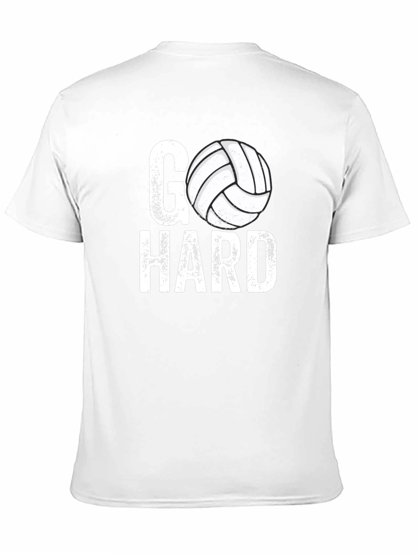 Go Hard Volleyball Graphic Tee - Black Casual T-Shirt