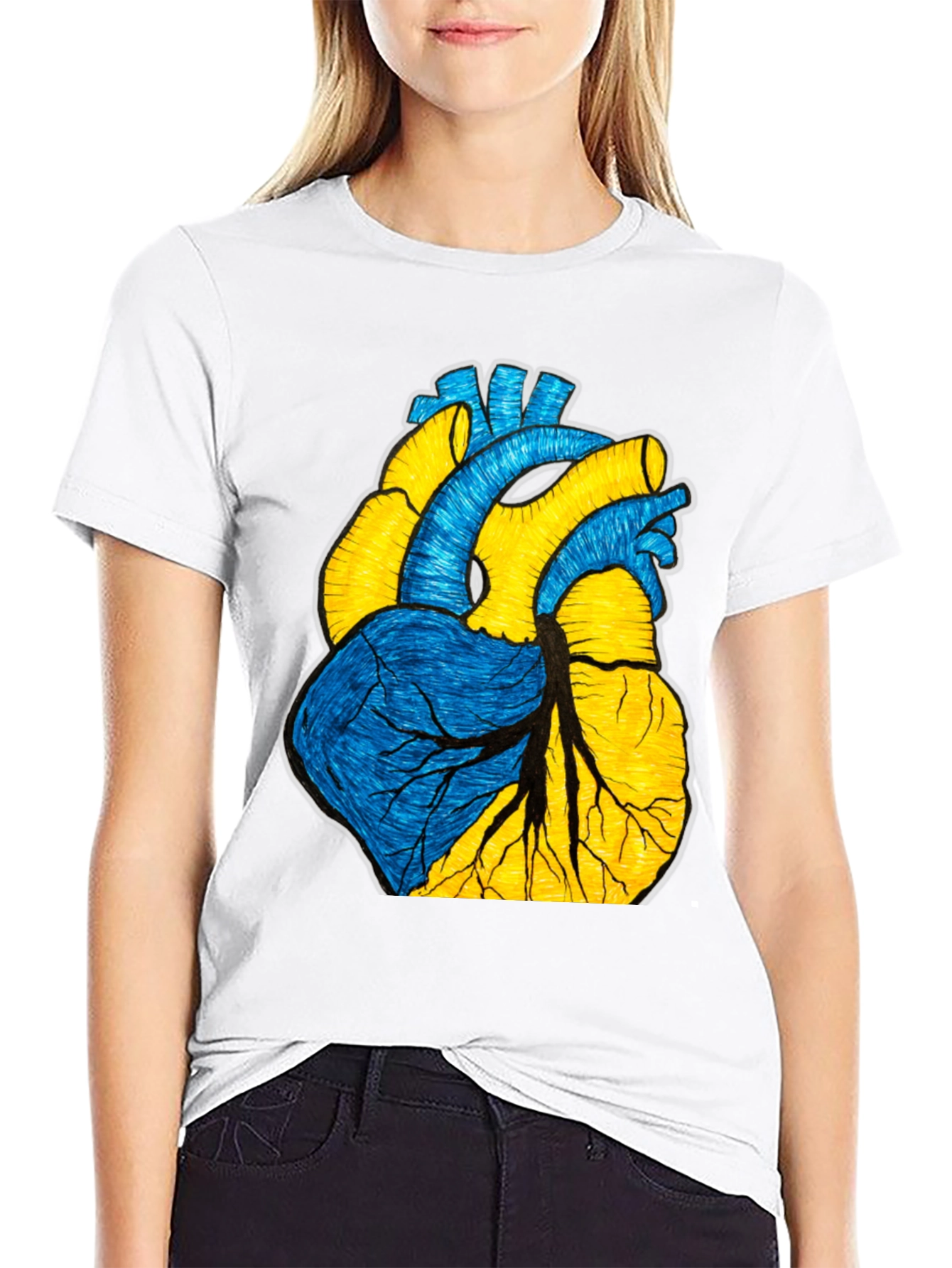 Ukraine Heart Graphic Tee - Show Your Support!