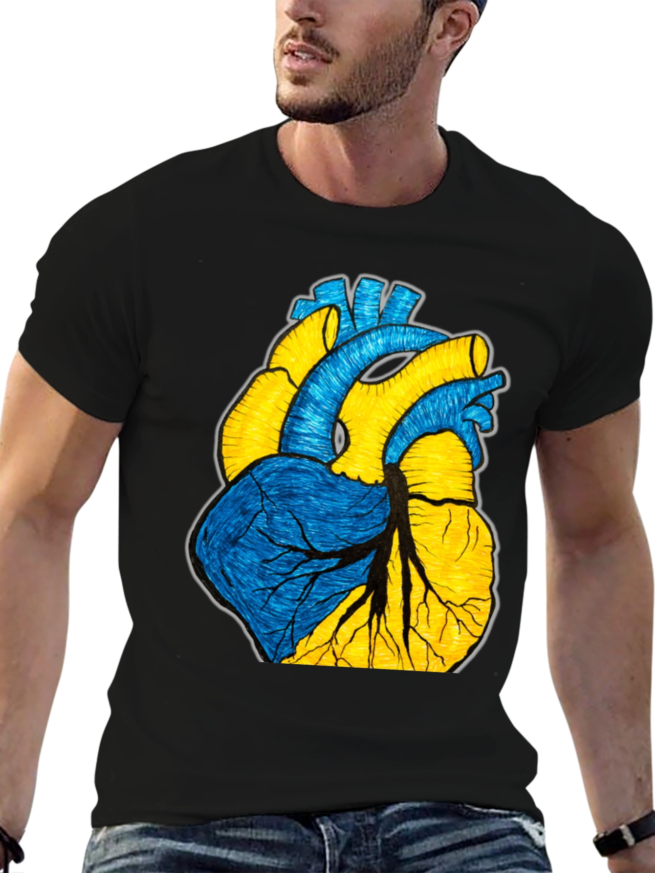 Ukraine Heart Graphic Tee - Show Your Support!