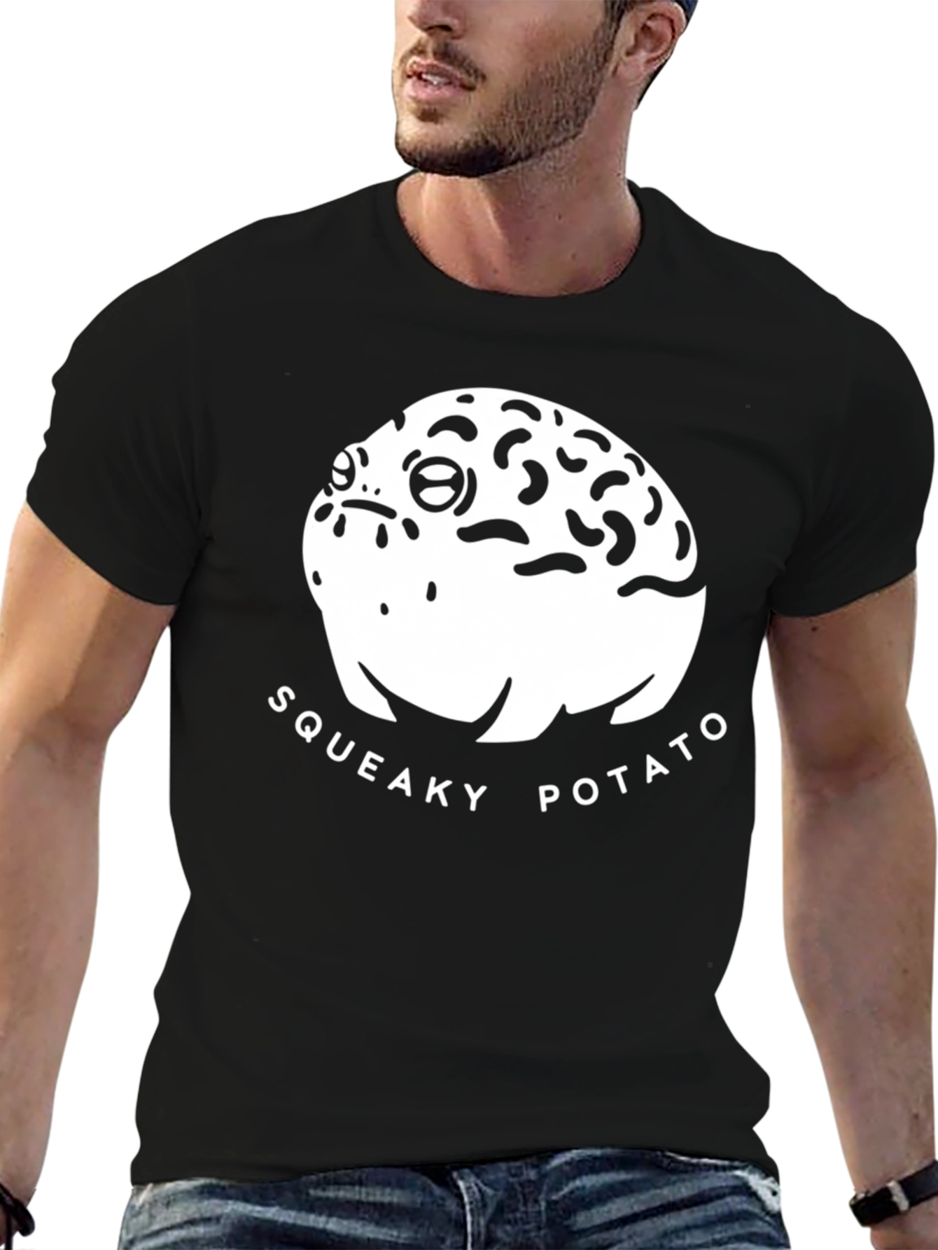 Squeaky Potato Black T-Shirt
