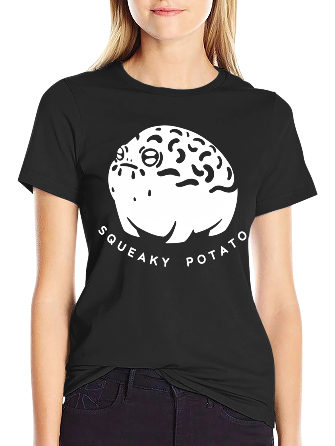 Squeaky Potato Black T-Shirt