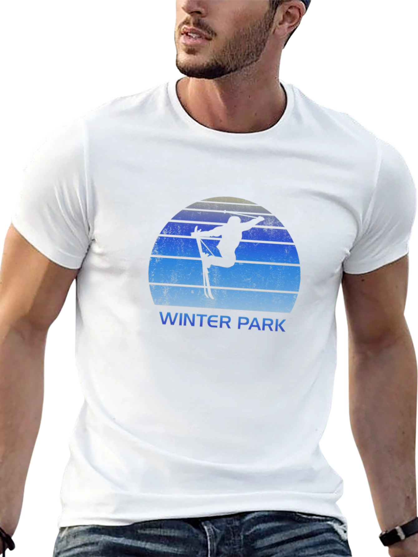 Winter Park Skier T-Shirt - Retro Style