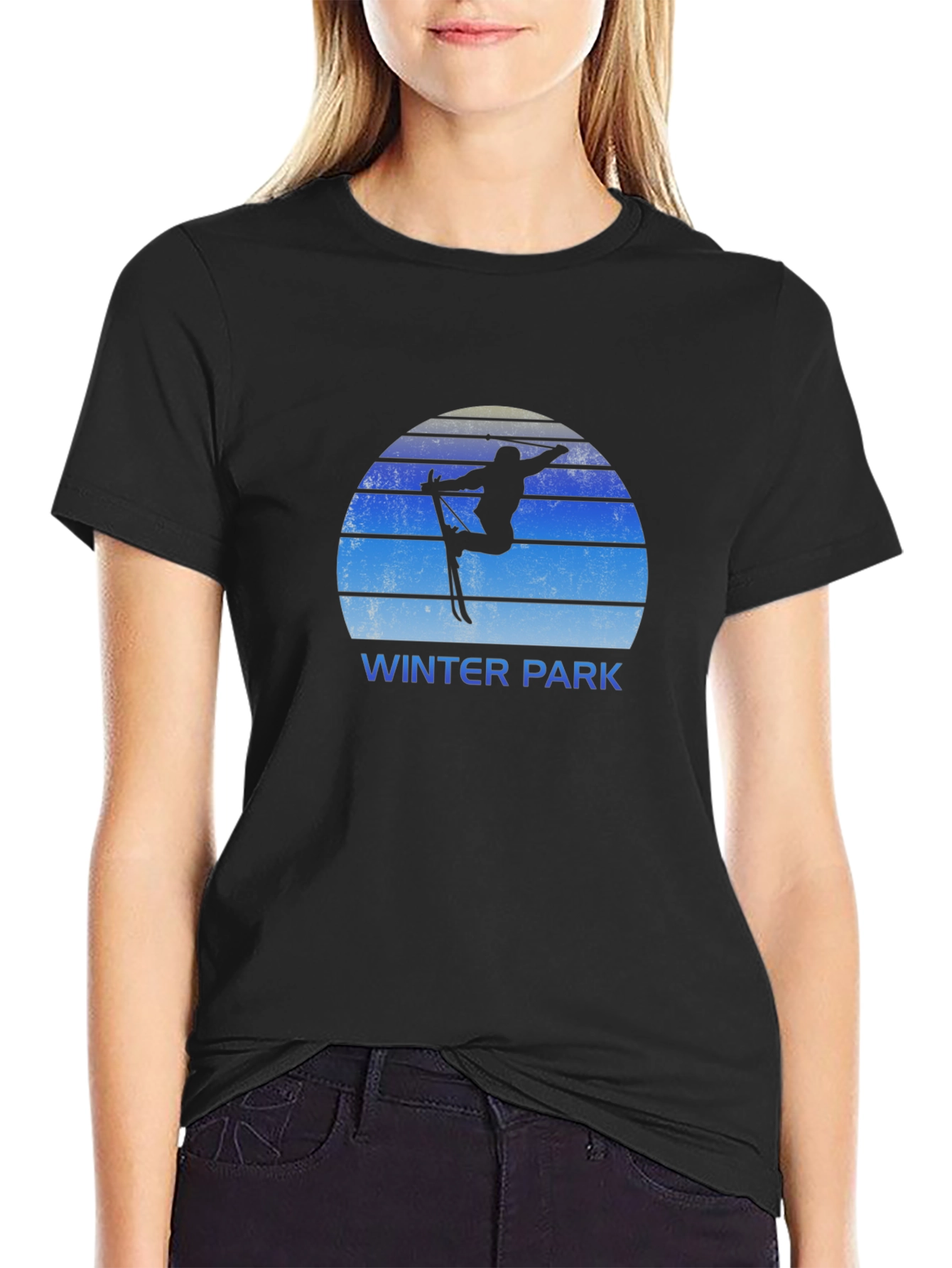 Winter Park Skier T-Shirt - Retro Style