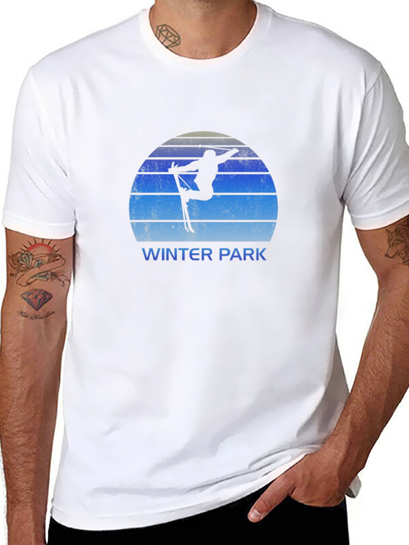 Winter Park Skier T-Shirt - Retro Style