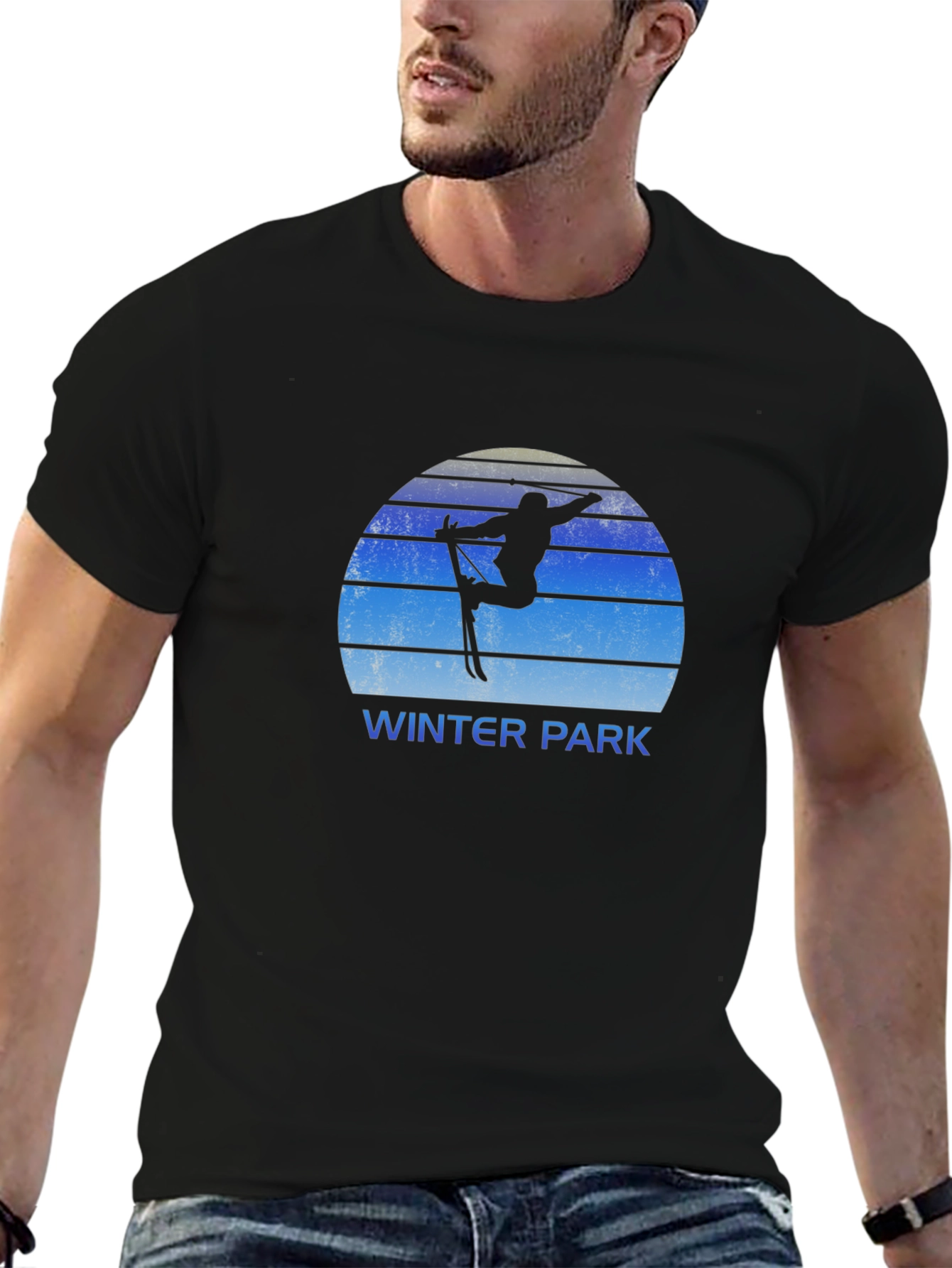 Winter Park Skier T-Shirt - Retro Style