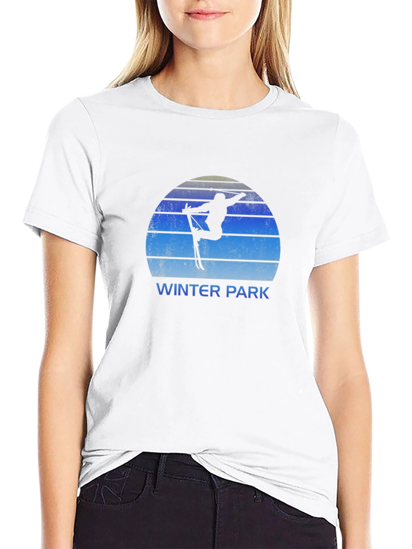 Winter Park Skier T-Shirt - Retro Style