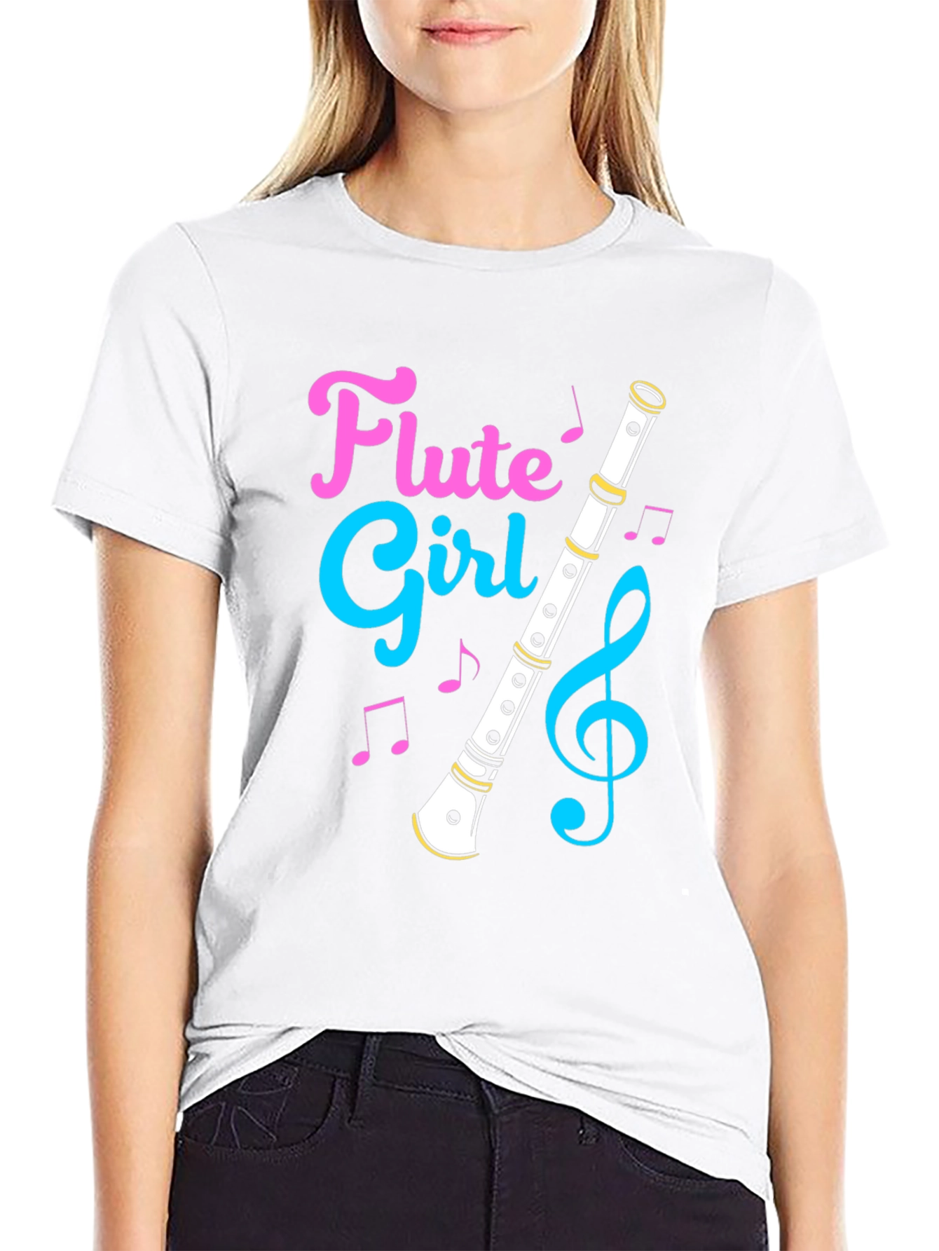 Flute Girl Graphic T-Shirt
