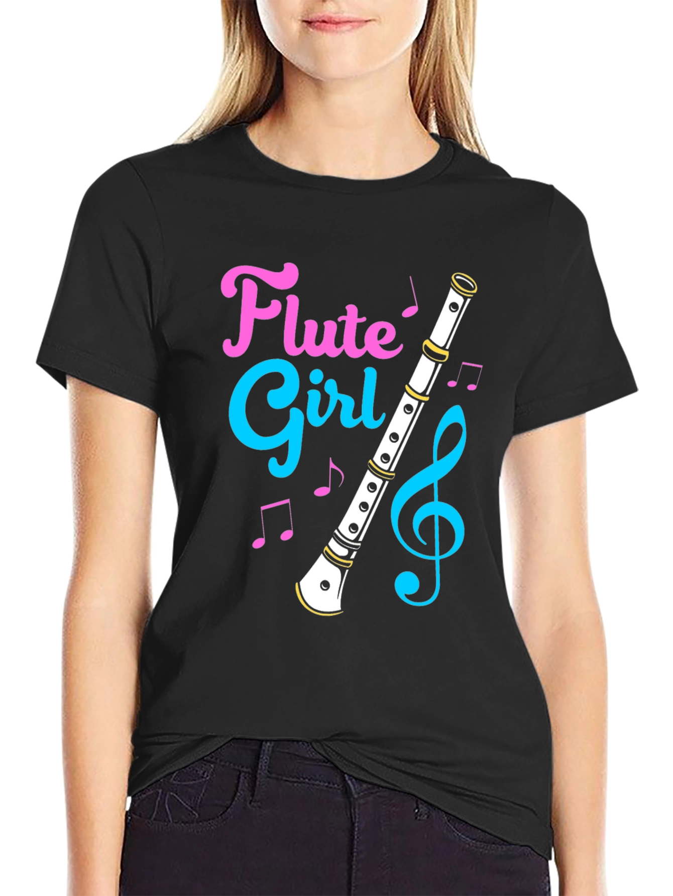 Flute Girl Graphic T-Shirt