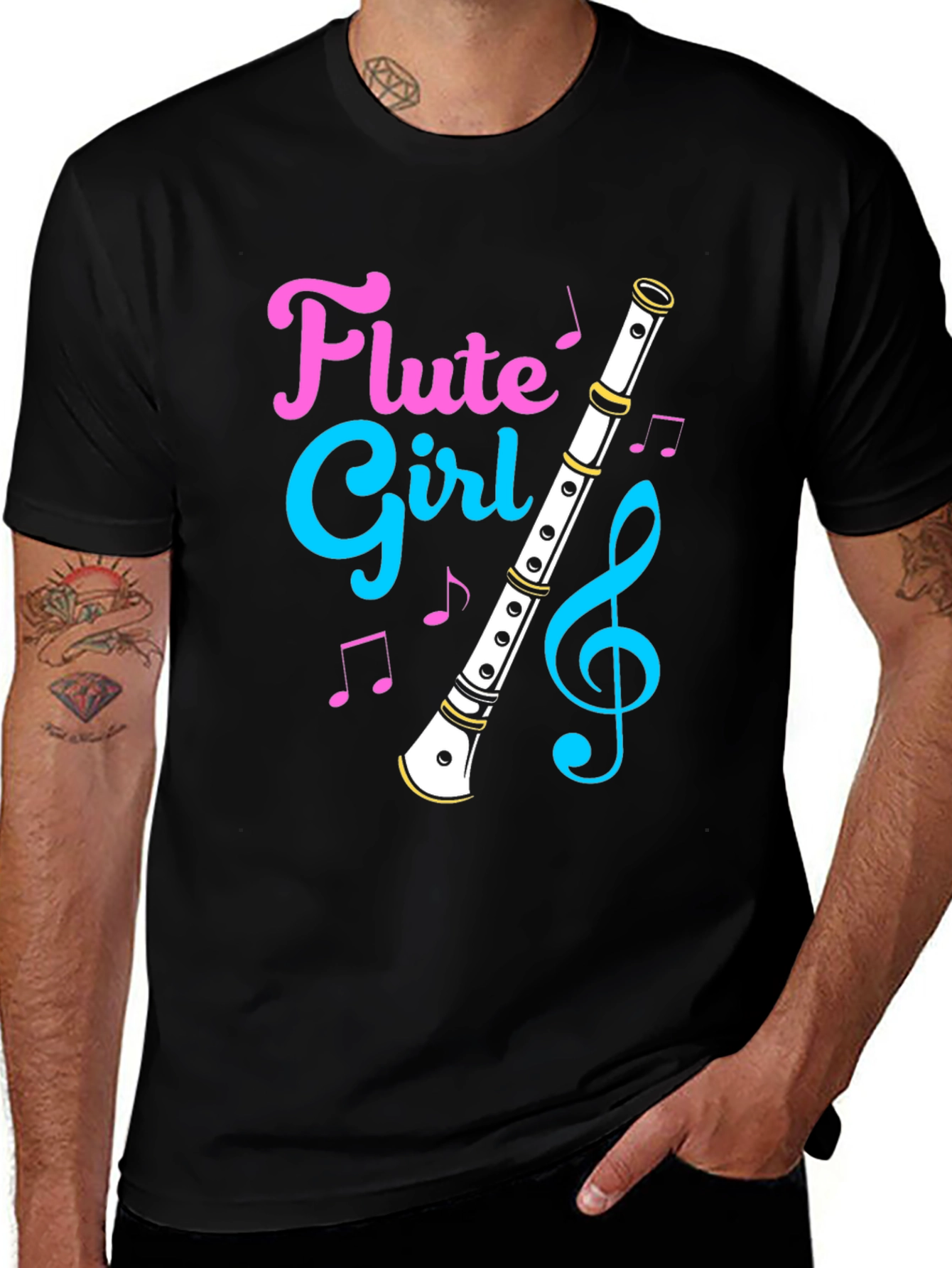 Flute Girl Graphic T-Shirt