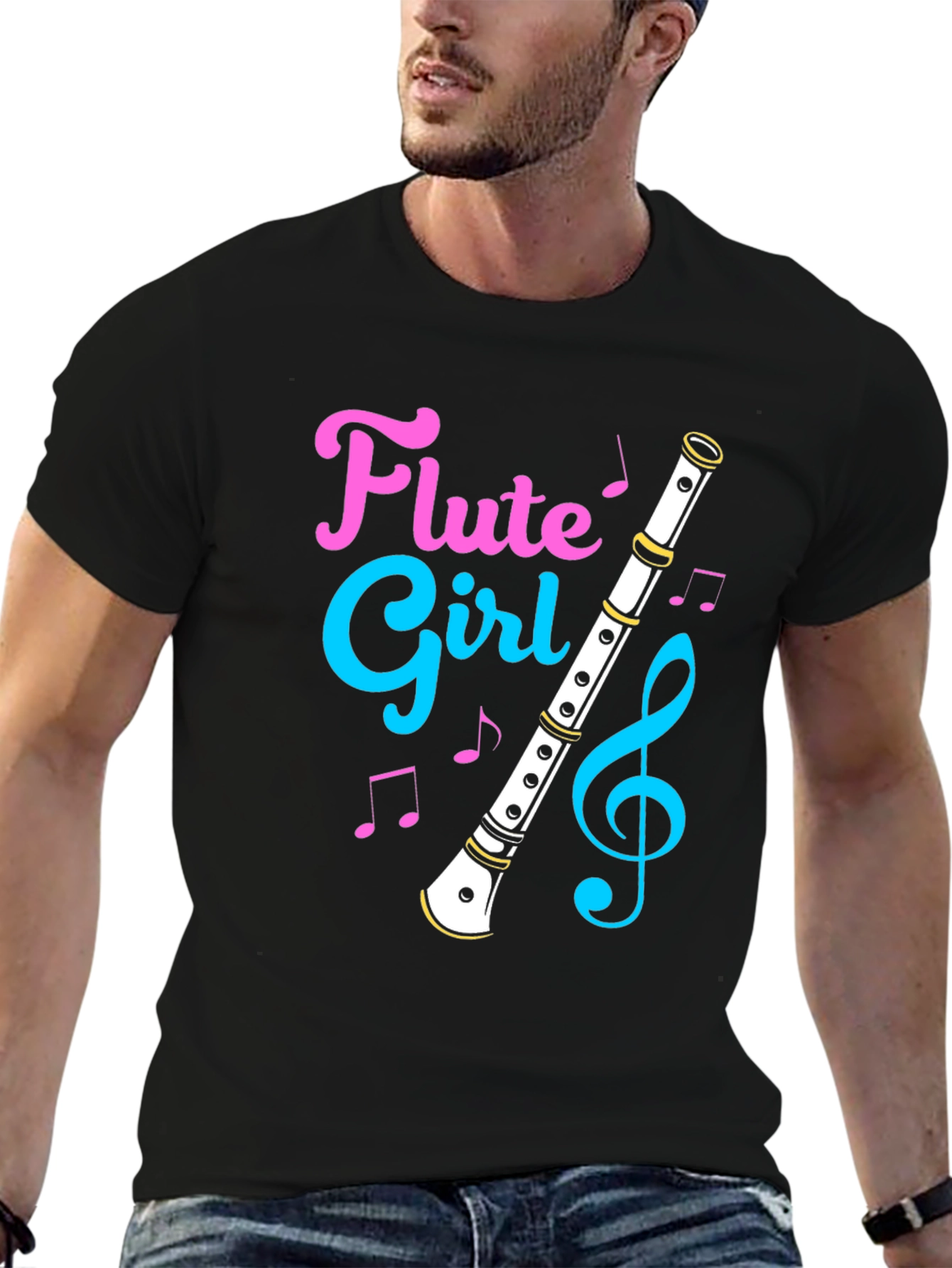 Flute Girl Graphic T-Shirt