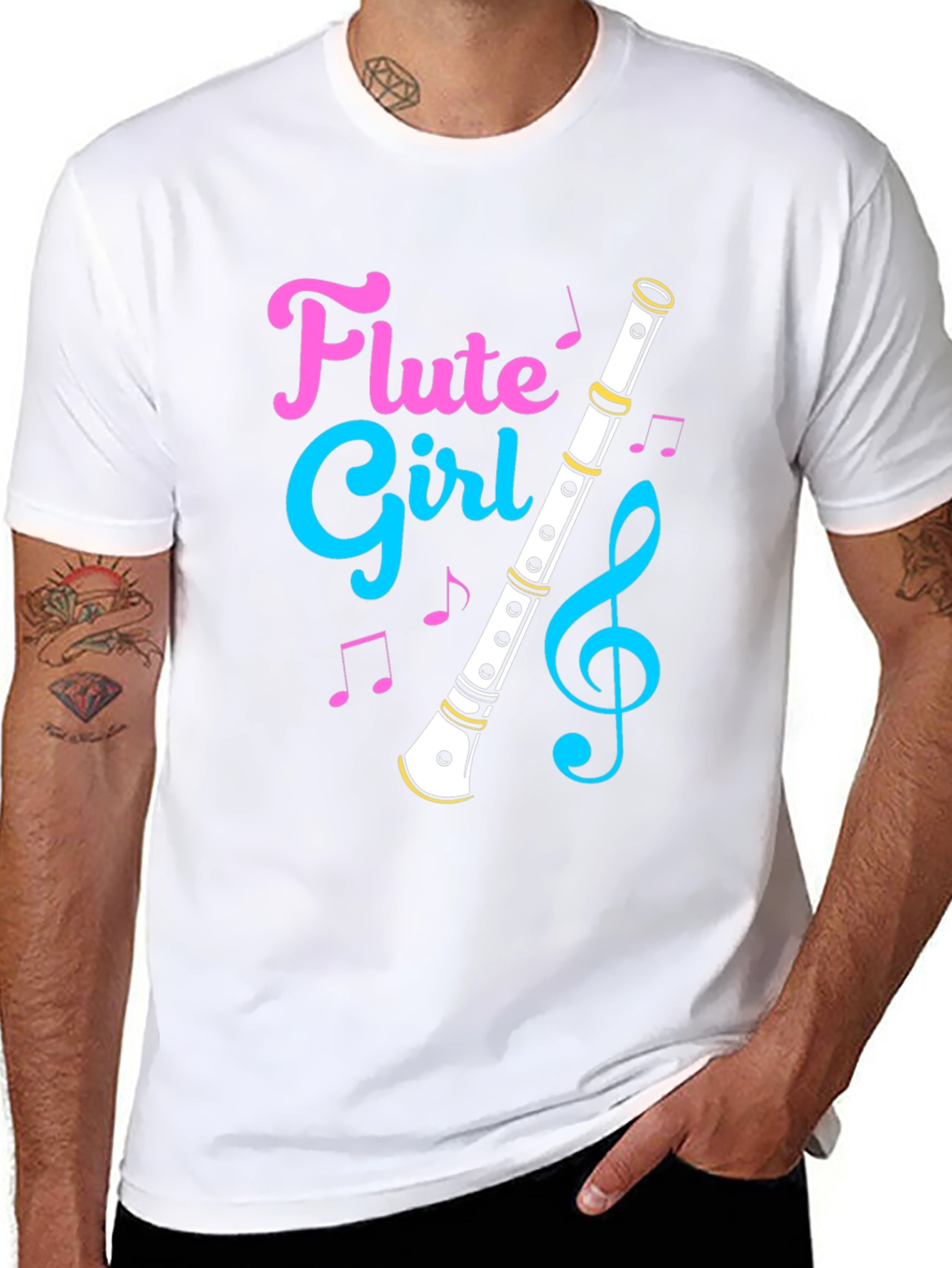 Flute Girl Graphic T-Shirt