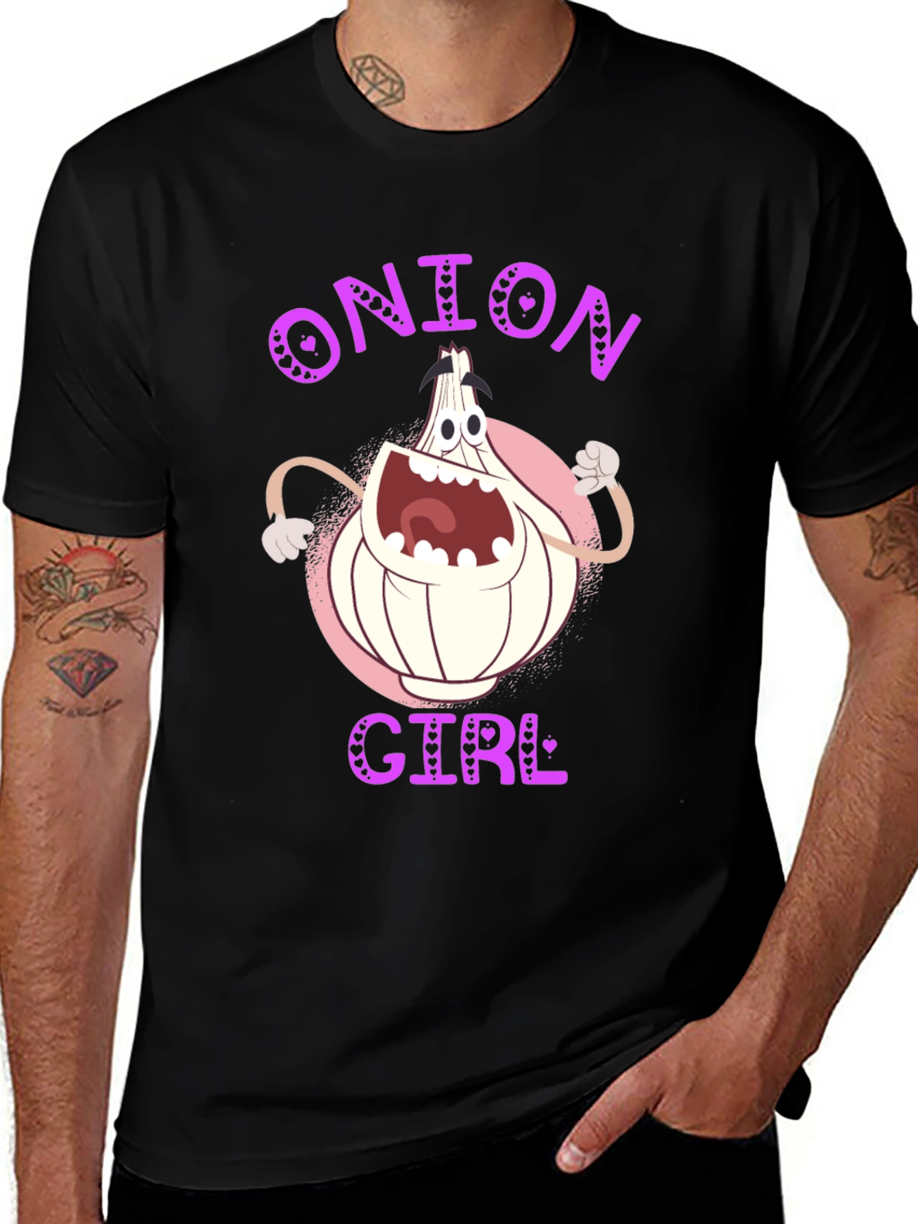 Onion Girl Cartoon Graphic T-Shirt