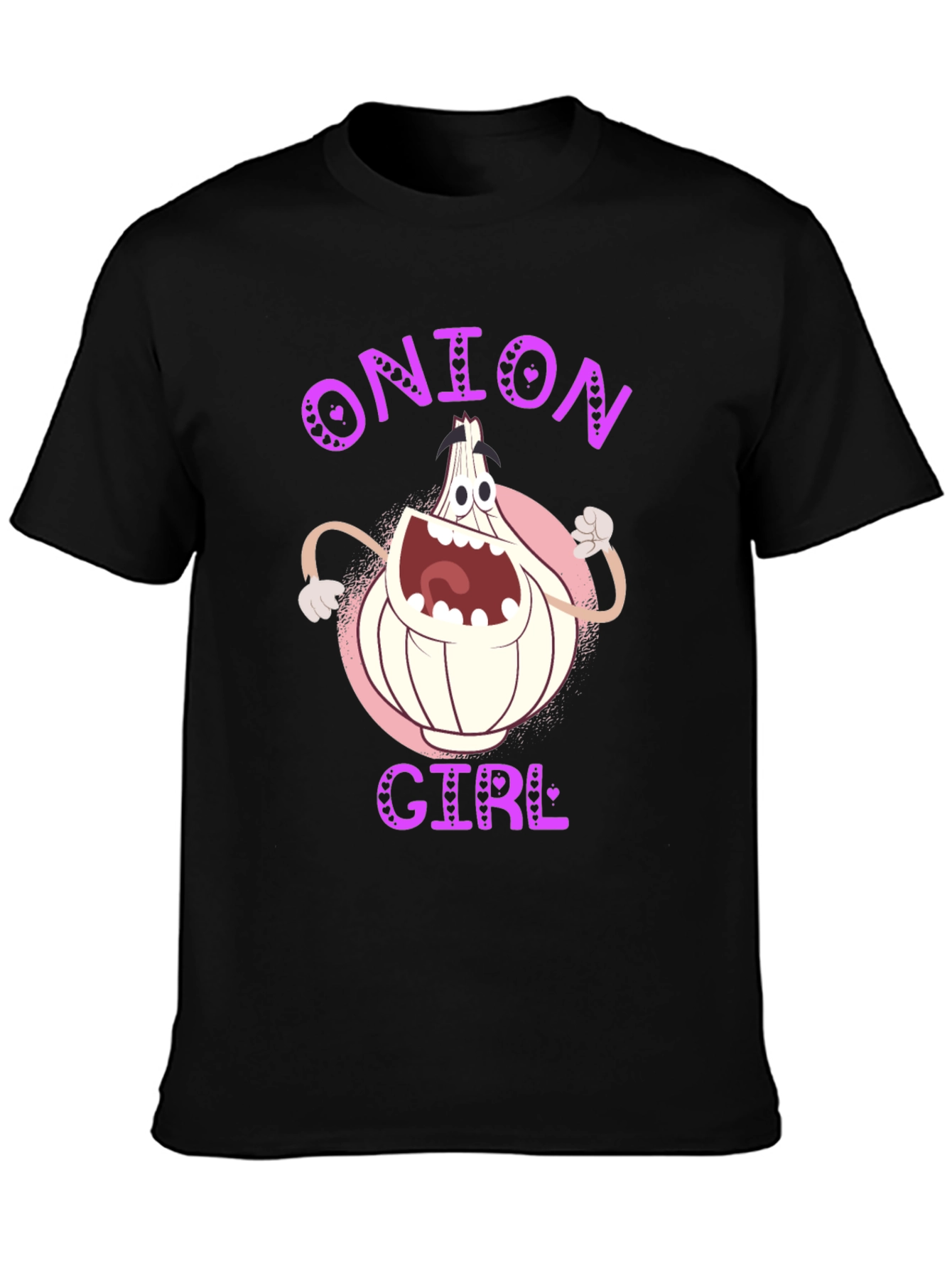 Onion Girl Cartoon Graphic T-Shirt