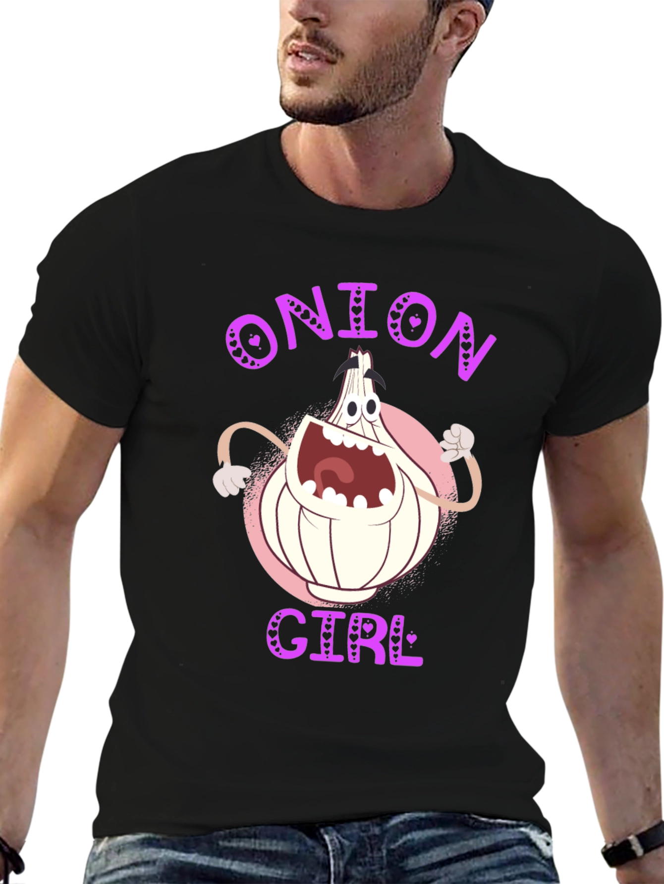 Onion Girl Cartoon Graphic T-Shirt
