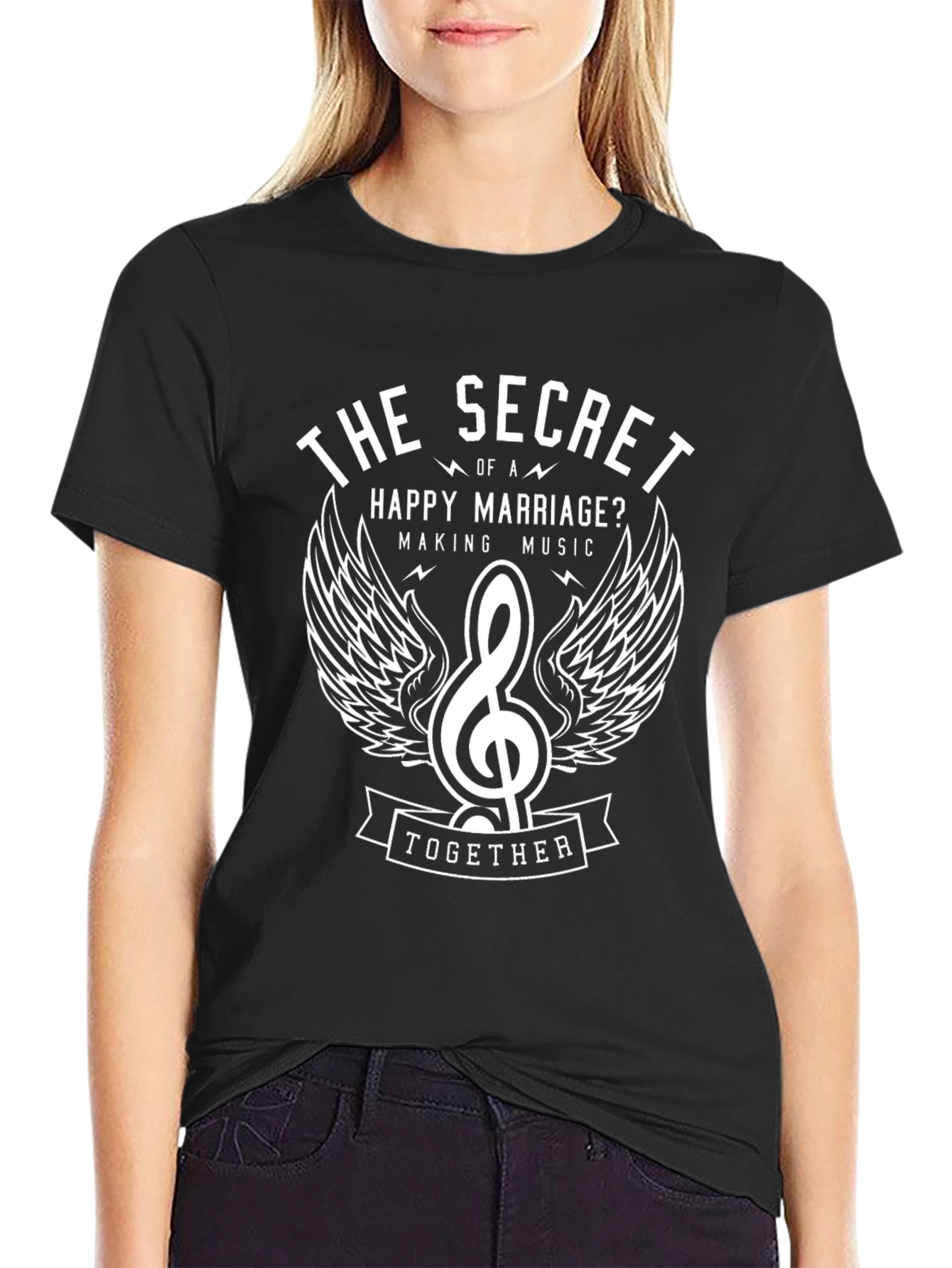 Secret to Happy Marriage Music T-Shirt