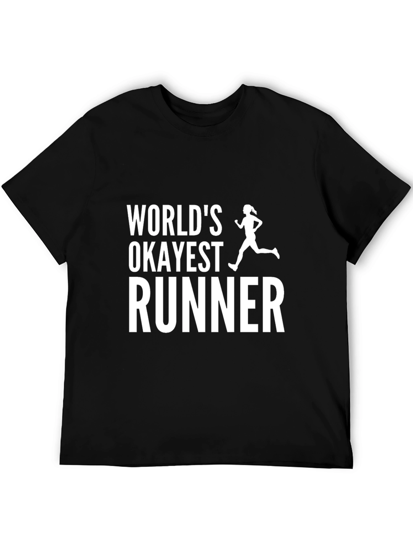 Worlds Okayest Runner Black T-Shirt