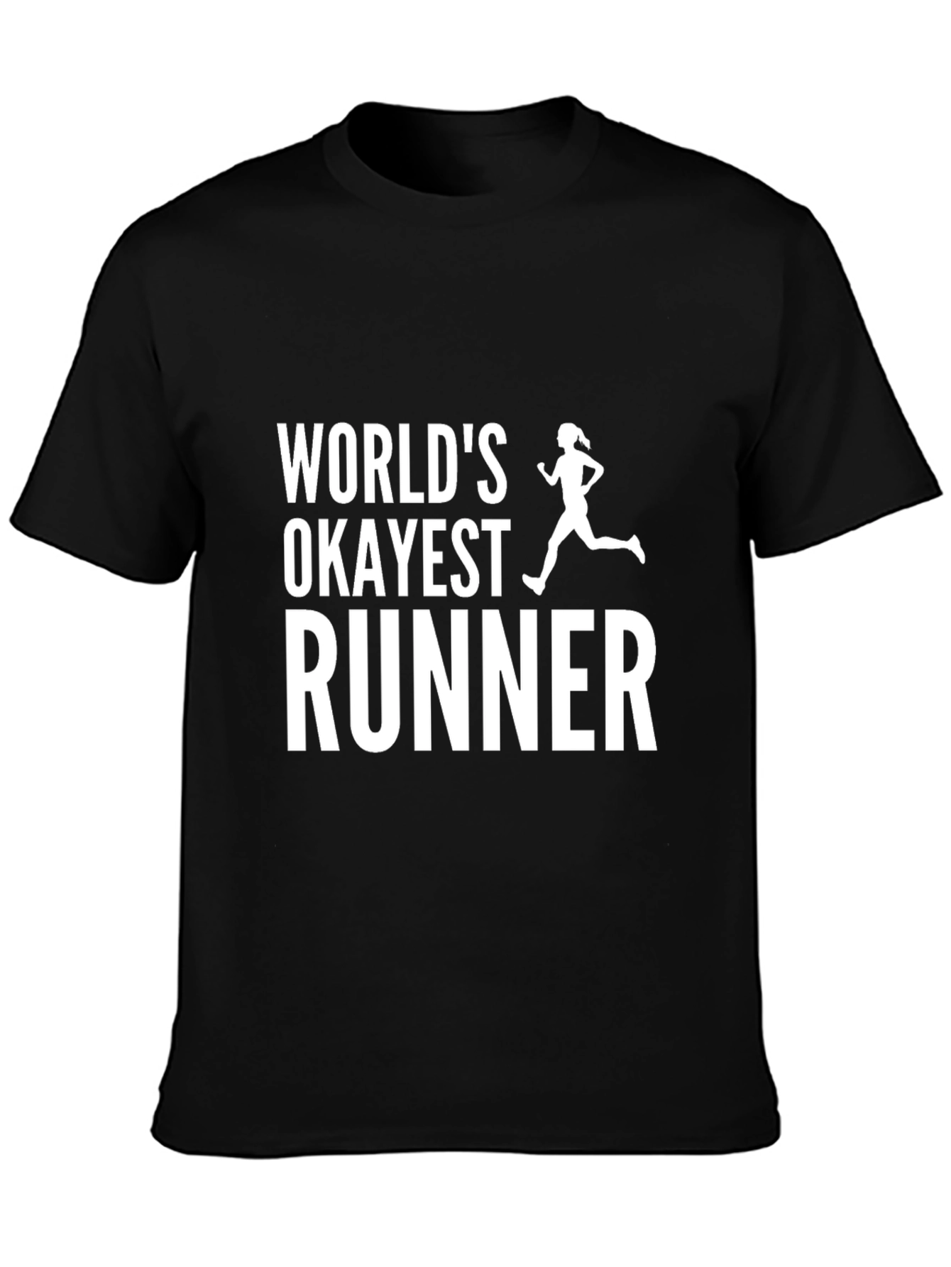 Worlds Okayest Runner Black T-Shirt
