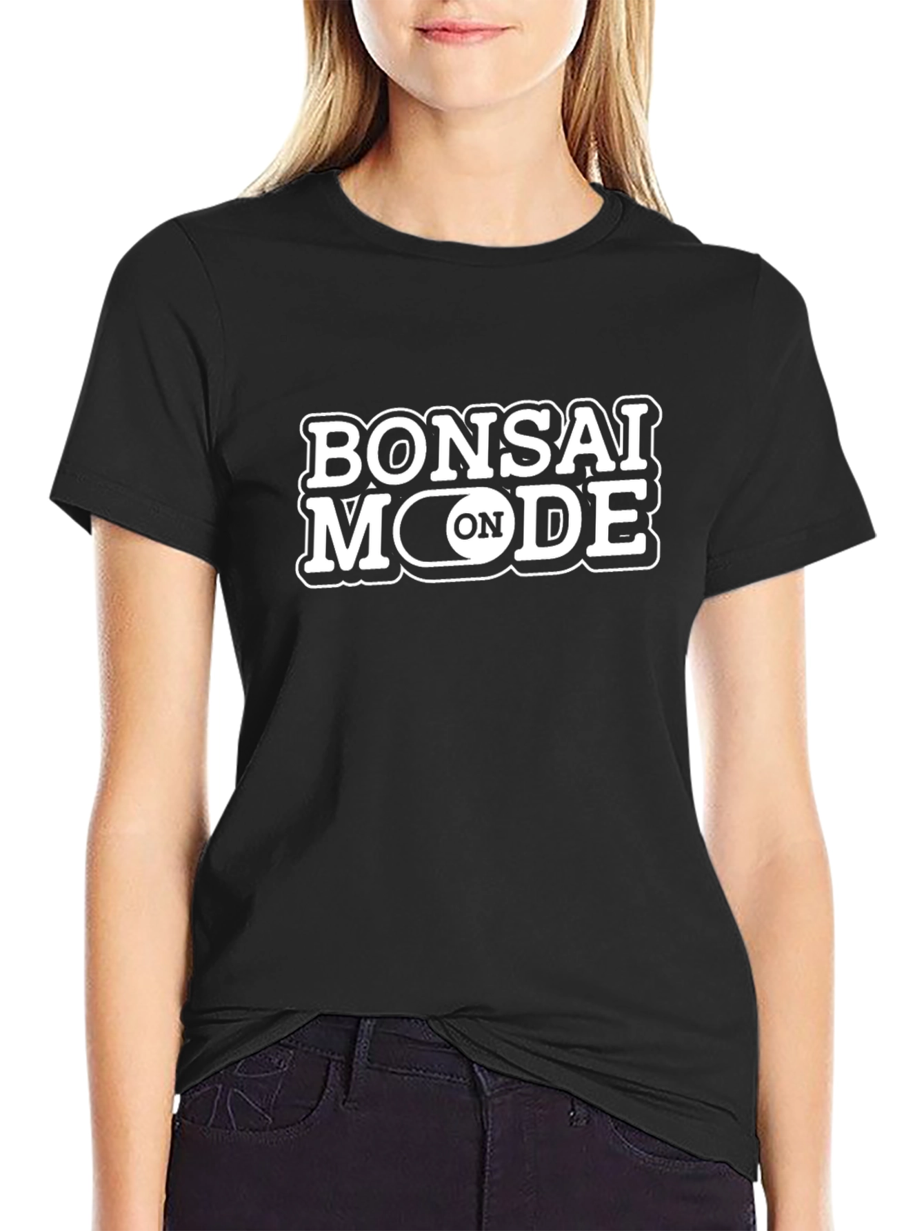 Bonsai Mode On Black Graphic Tee