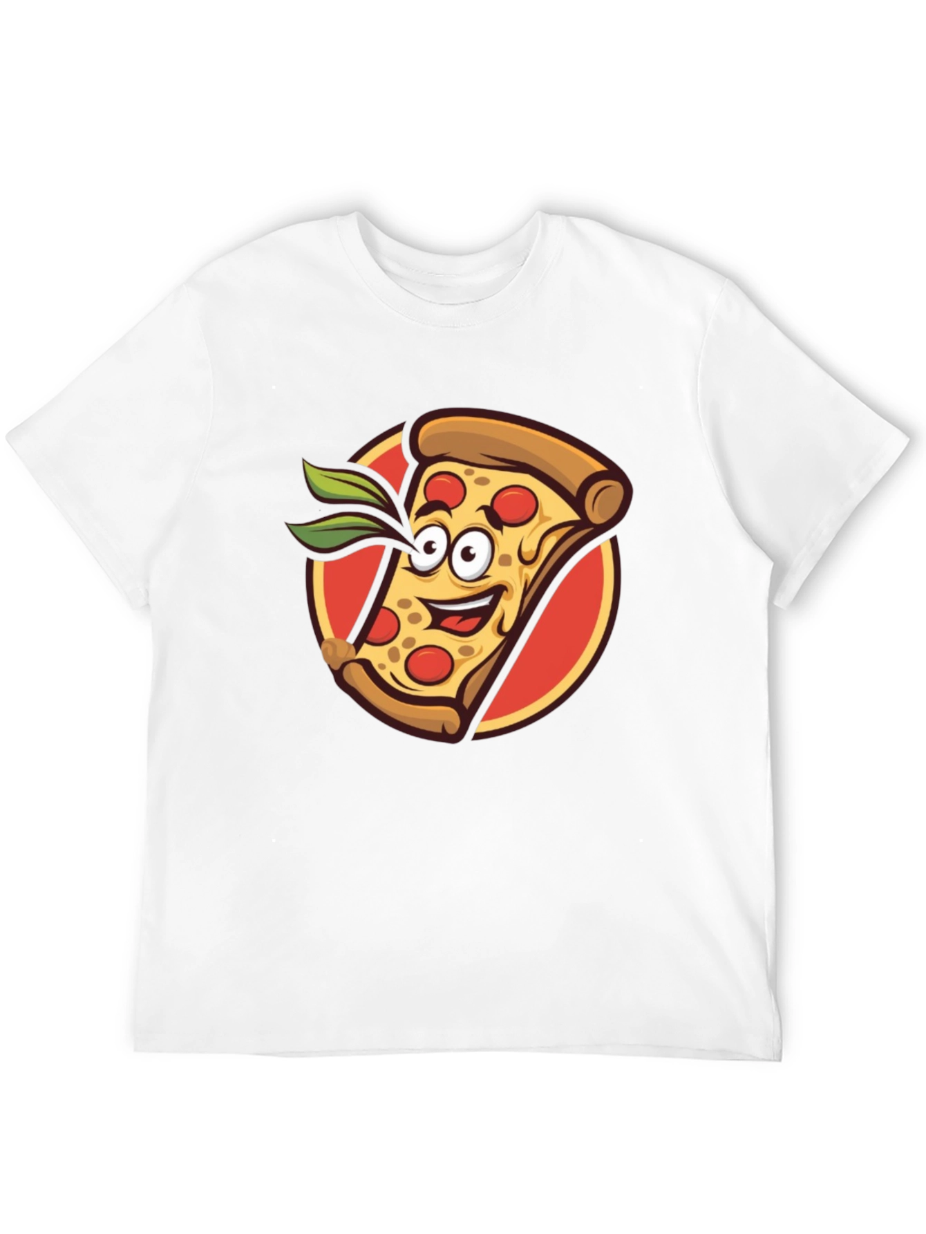 Pizza Slice Graphic Tee - Funny Cartoon Style