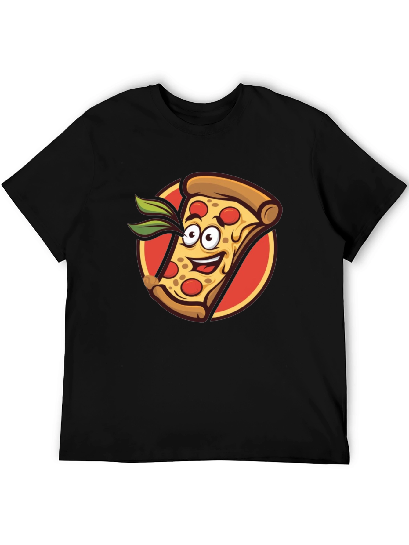 Pizza Slice Graphic Tee - Funny Cartoon Style