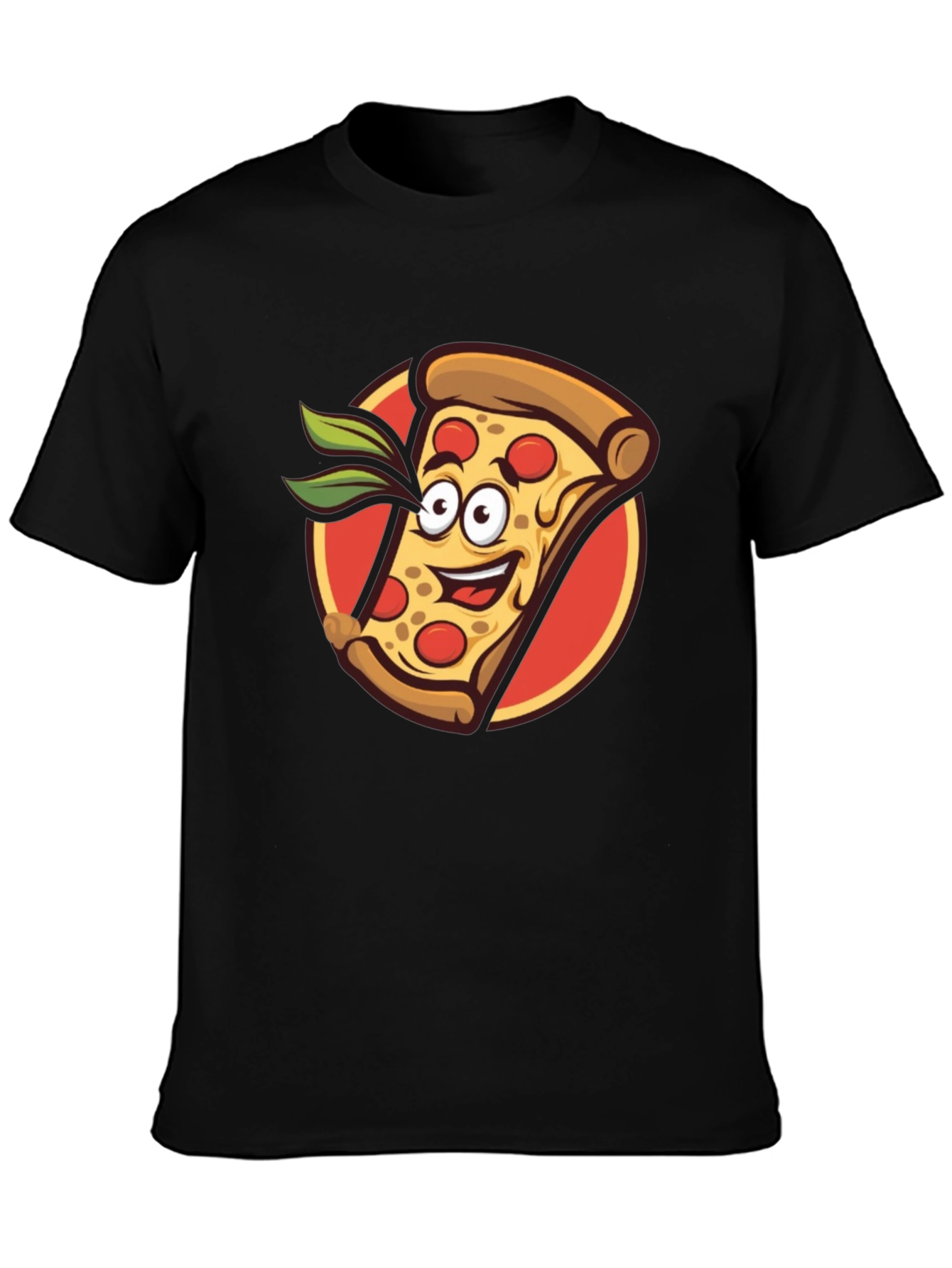 Pizza Slice Graphic Tee - Funny Cartoon Style