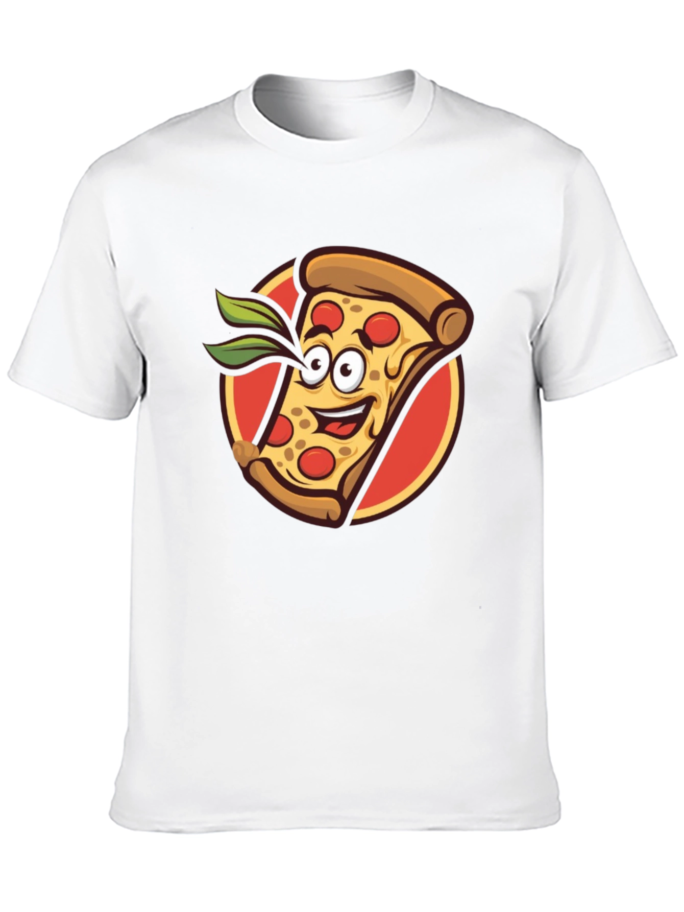 Pizza Slice Graphic Tee - Funny Cartoon Style