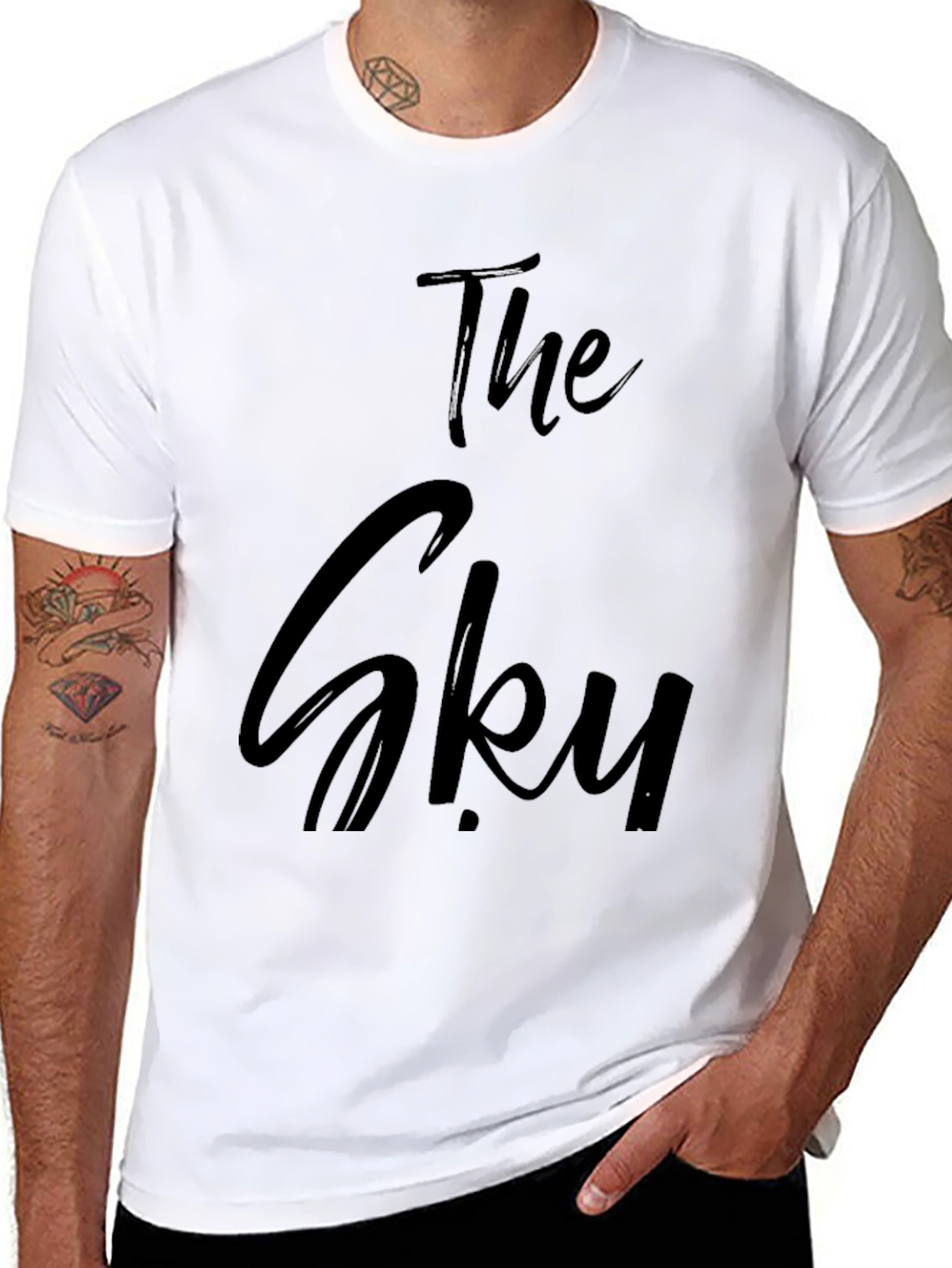 The Sky Graphic Tee - Stylish Black T-Shirt