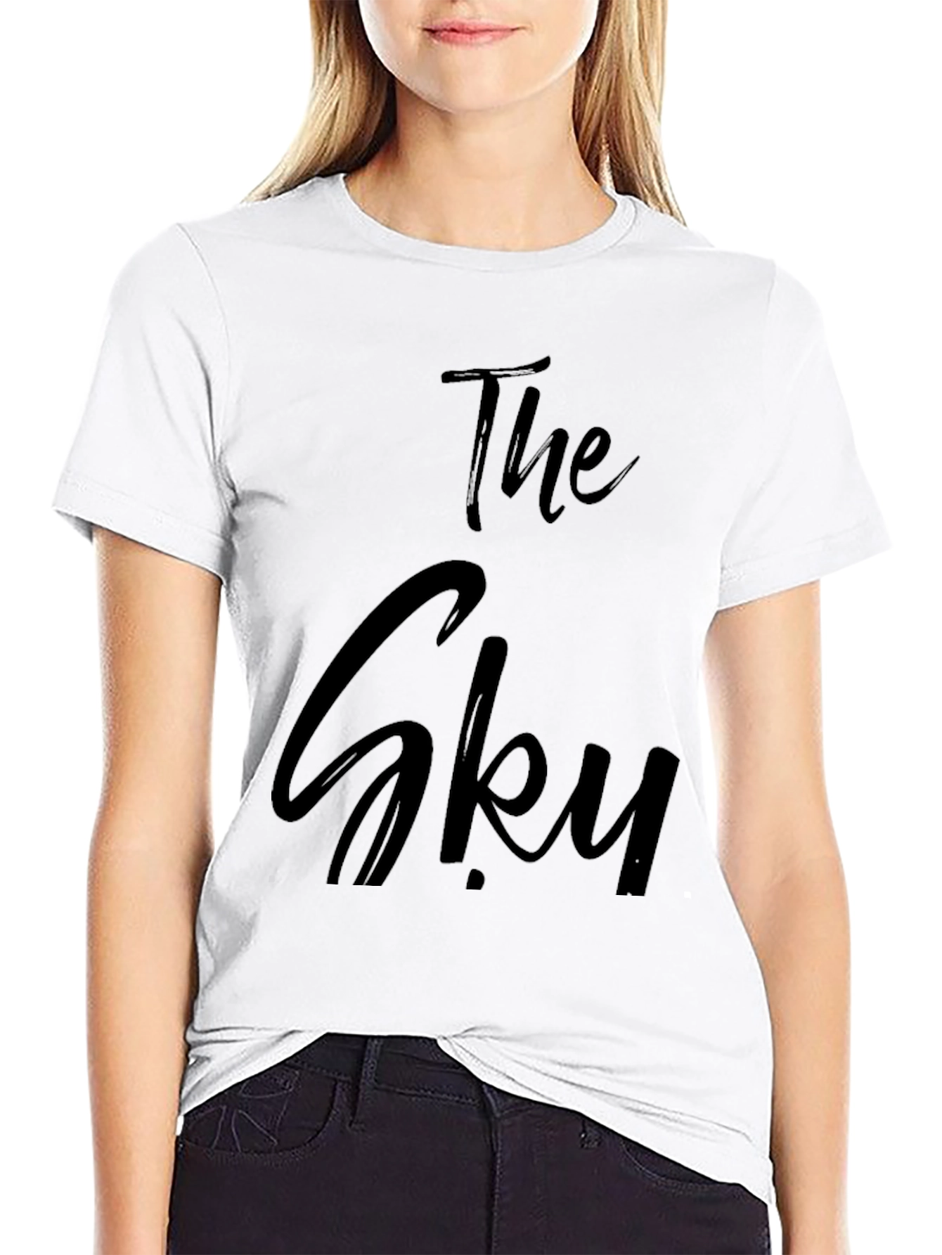 The Sky Graphic Tee - Stylish Black T-Shirt